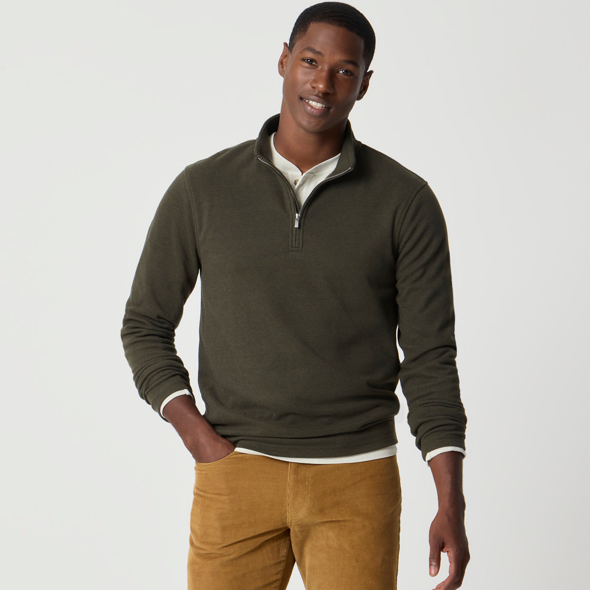 Double-knit Quarter-zip For Men | Factory