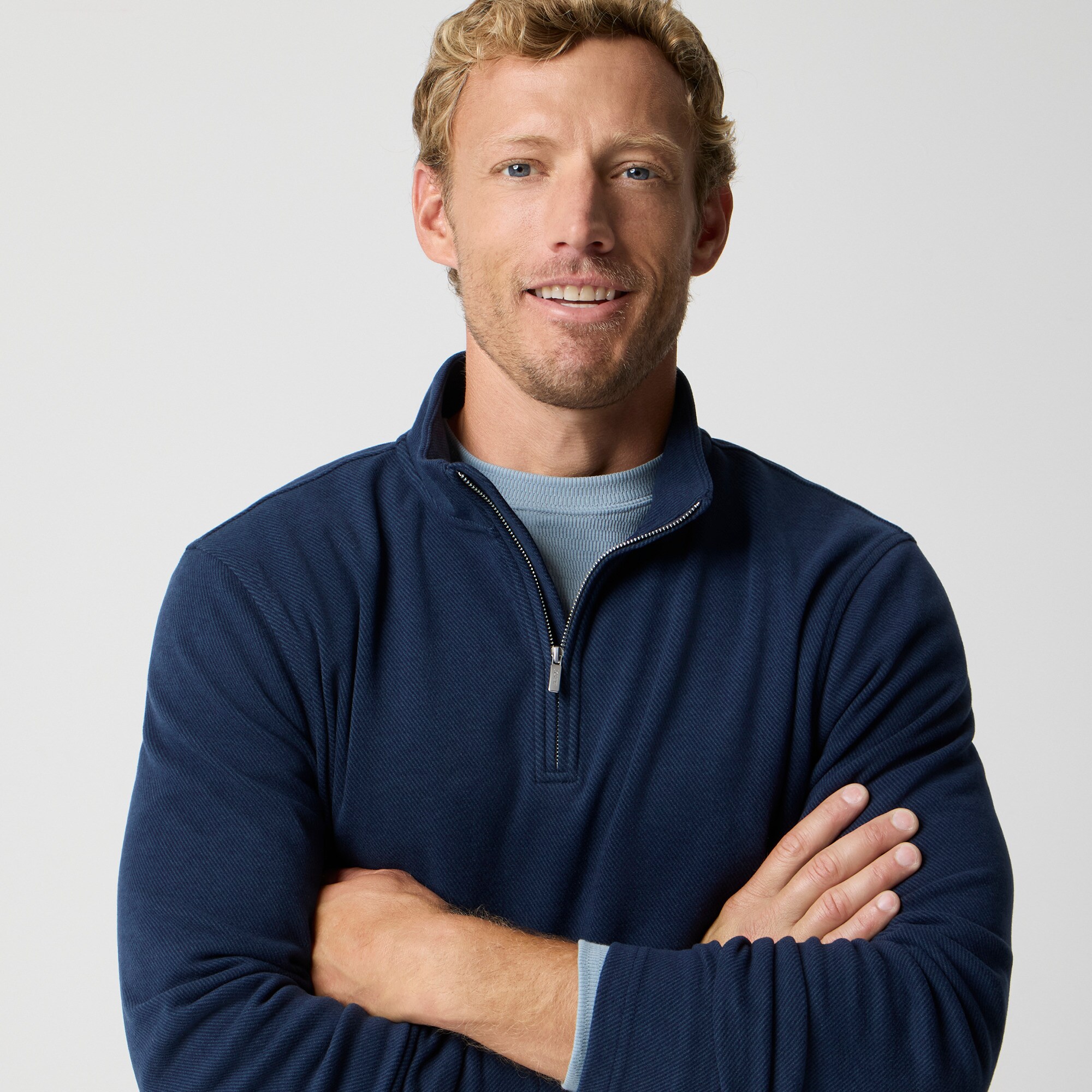 Double-knit half-zip