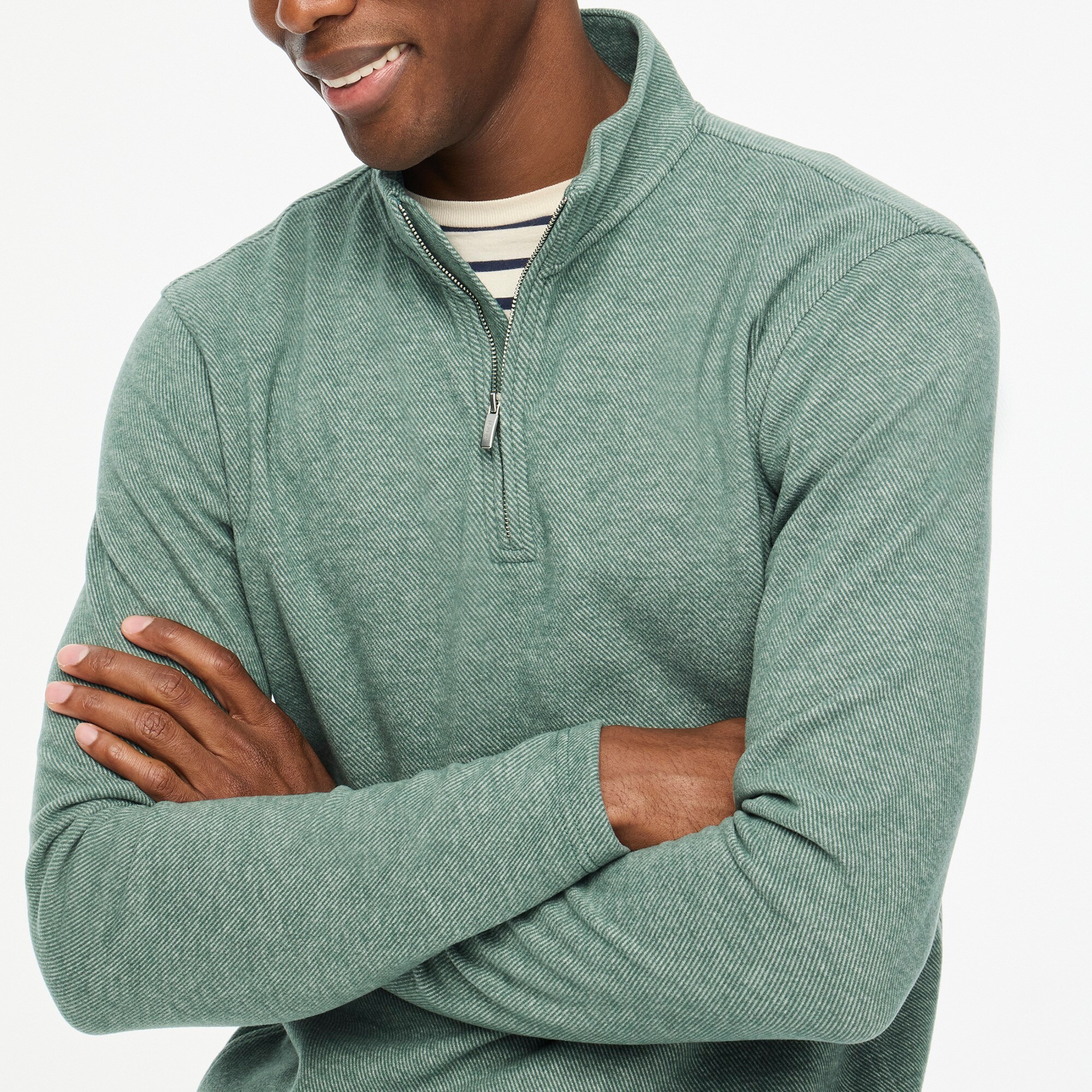 Double-knit half-zip