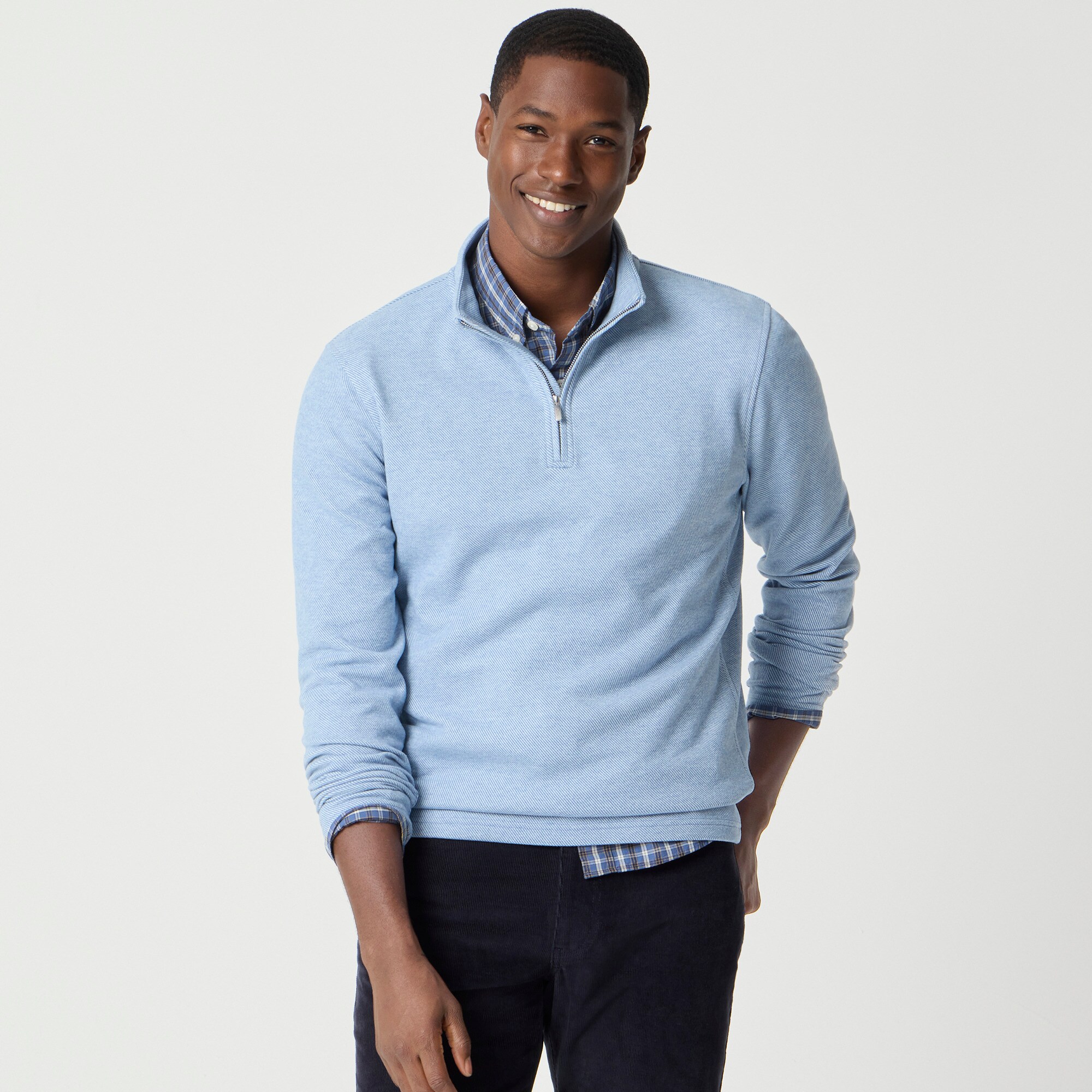 Double-knit quarter-zip