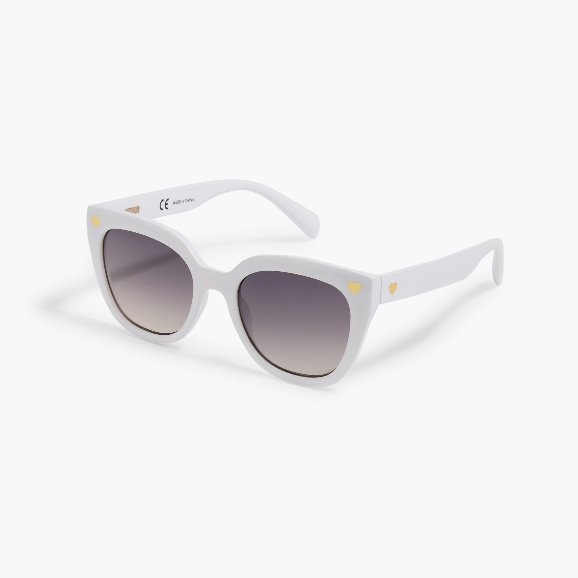 Factory: Tortoise Sunglasses With Heart Detail For Women