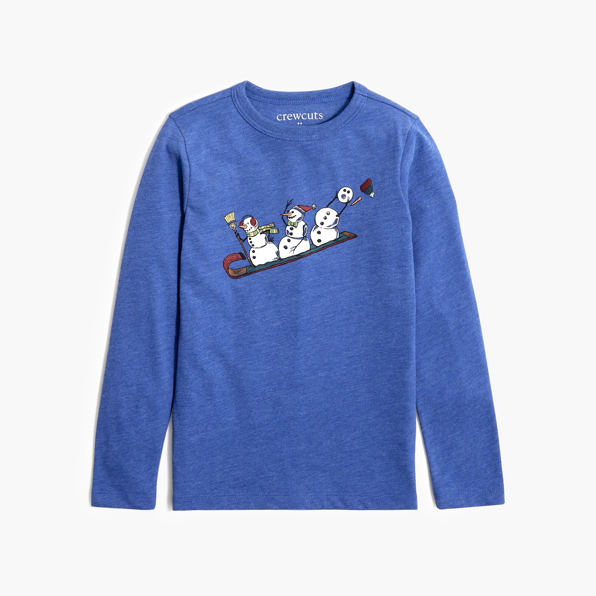  Boys' long-sleeve snowmen graphic tee