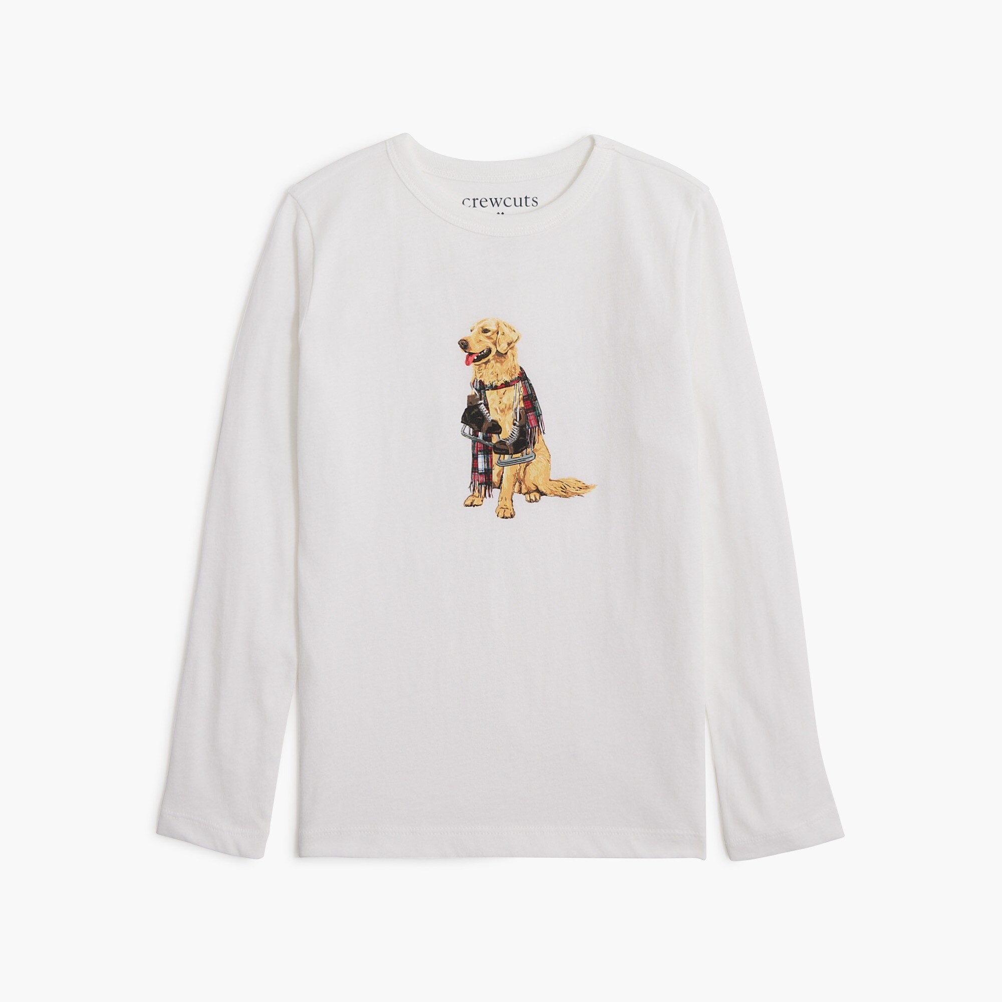 boys' long-sleeve hockey dog graphic tee for boys