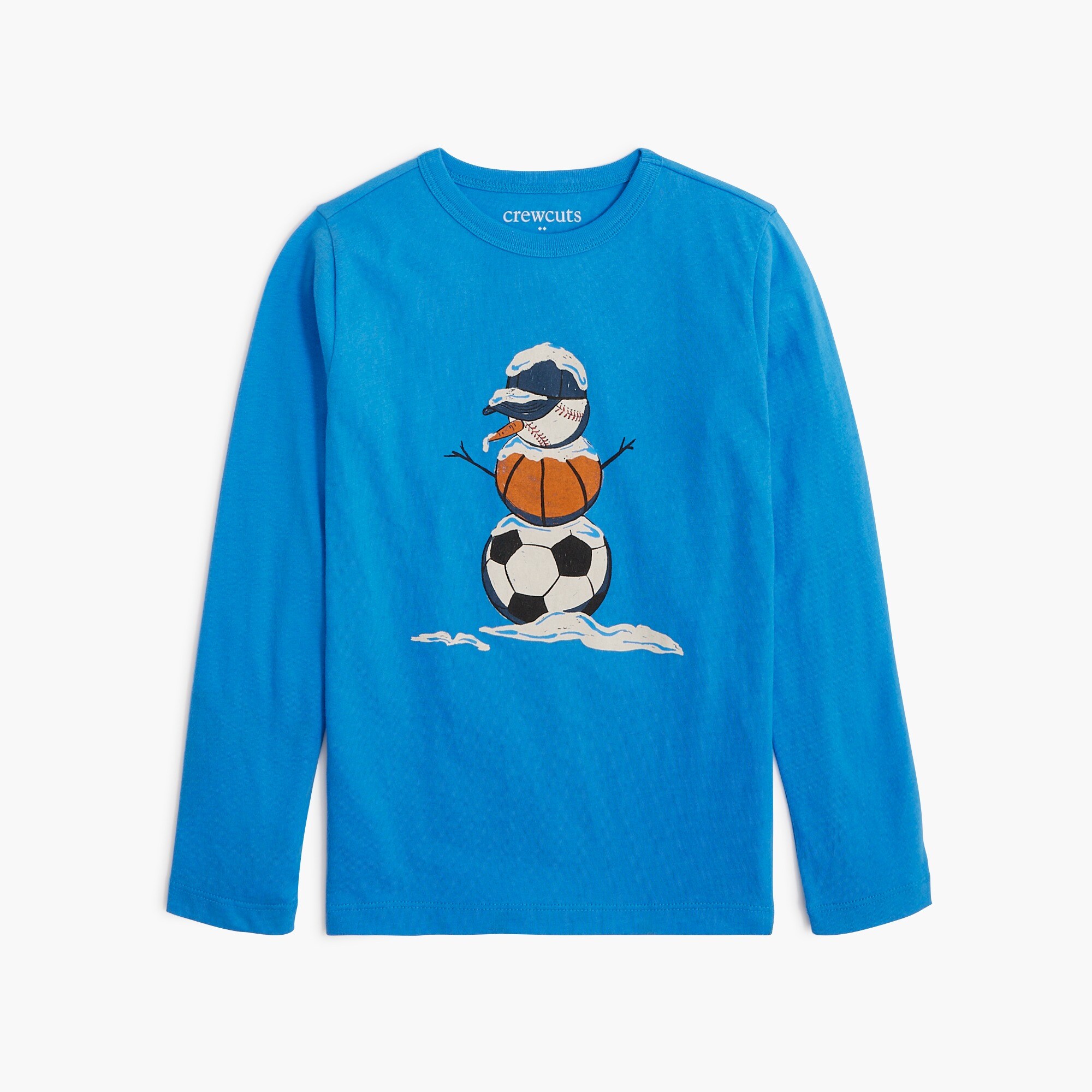 Boys' long-sleeve snowman graphic tee