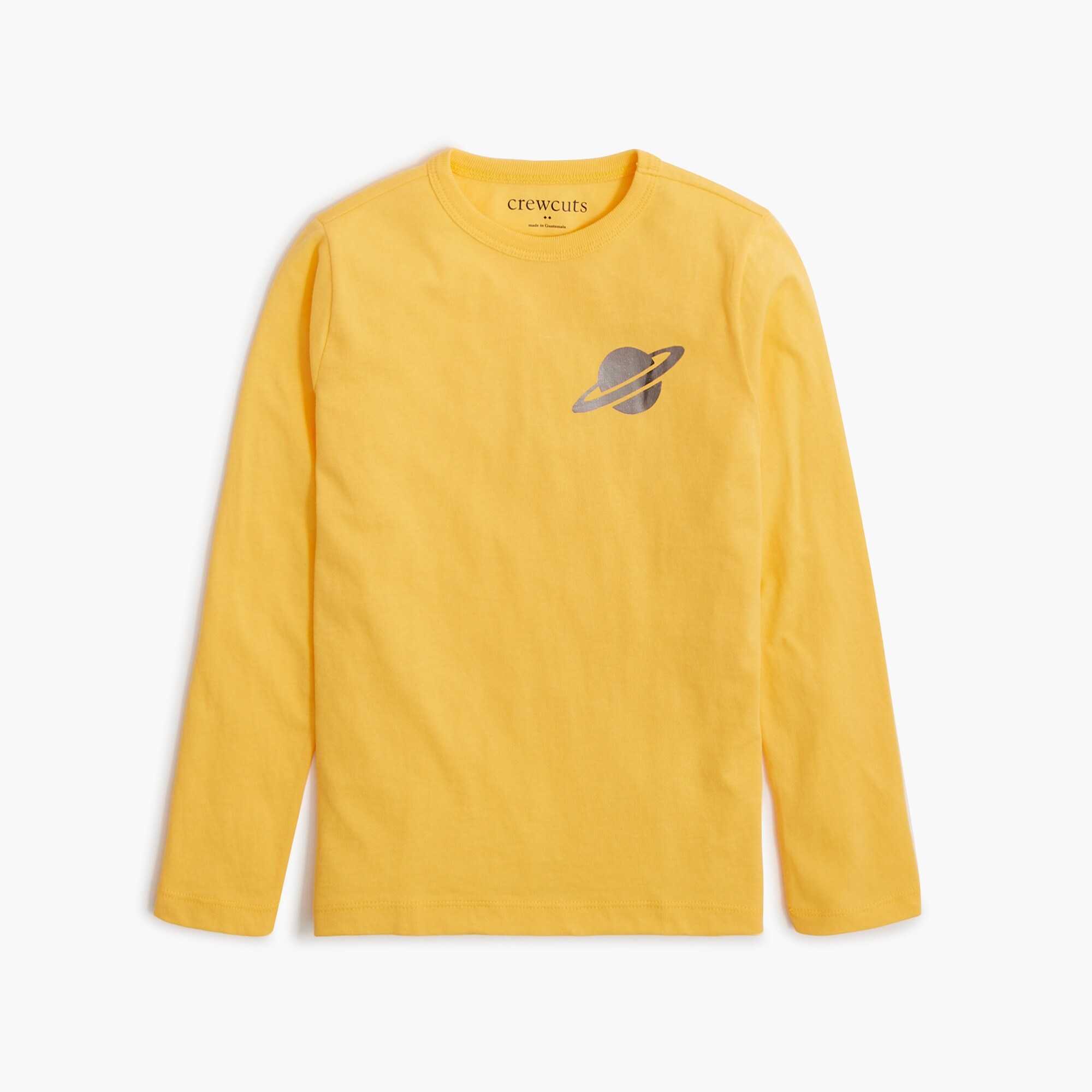 Boys' Long-sleeve Metallic Planet Graphic Tee For Boys | Factory
