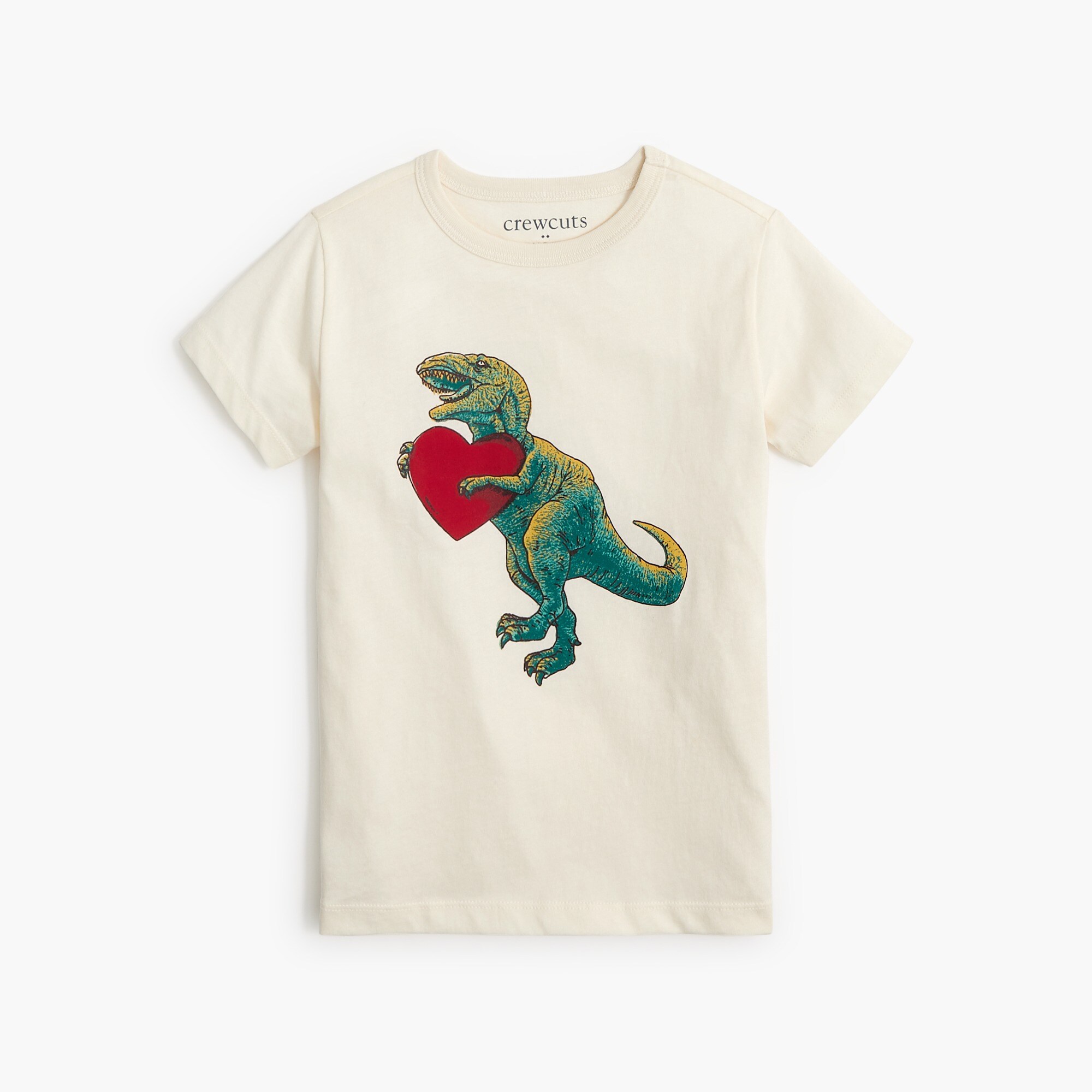 Boys' dinosaur heart graphic tee