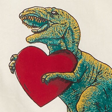 Boys' dinosaur heart graphic tee MARINE SALT factory: boys' dinosaur heart graphic tee for boys