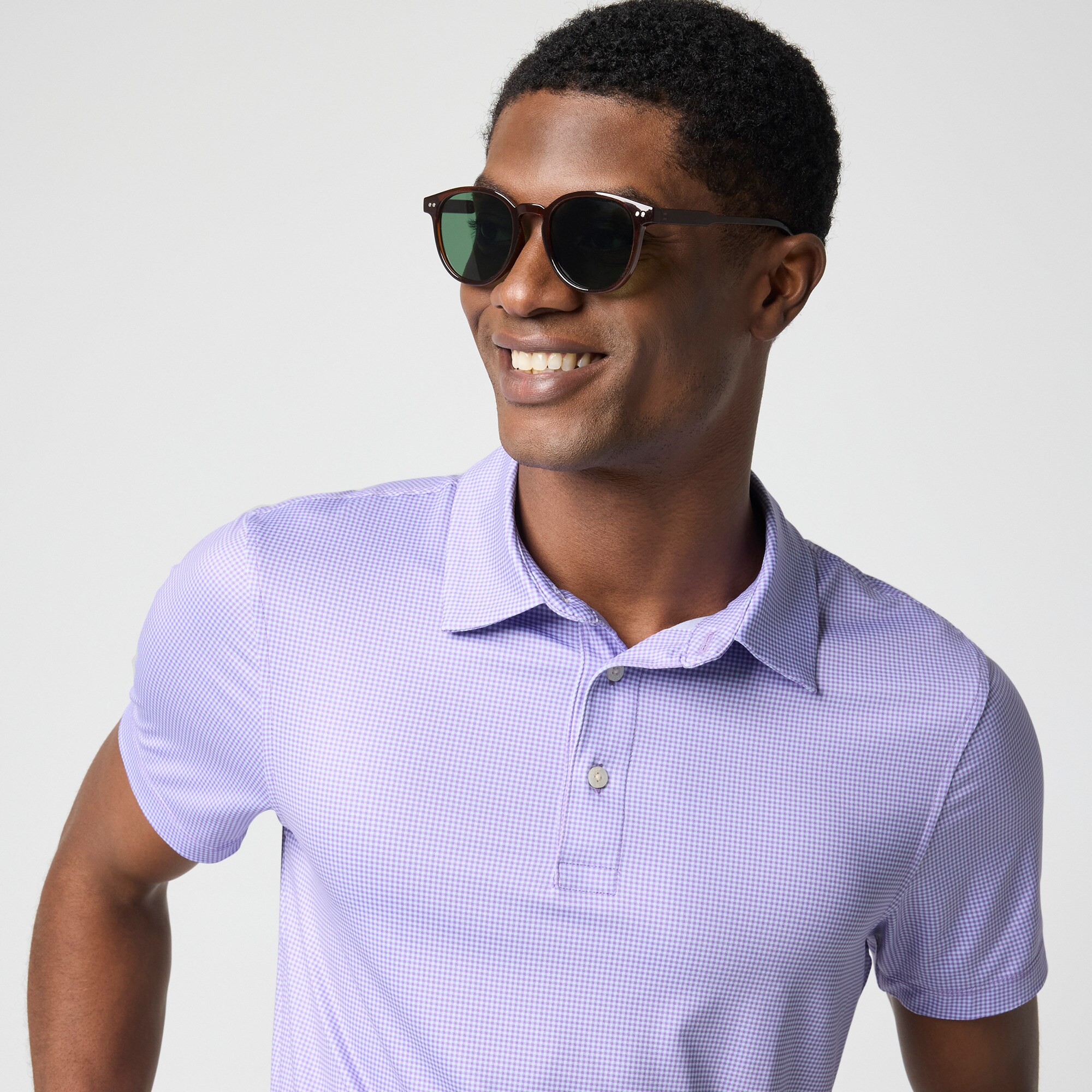 Printed performance polo shirt