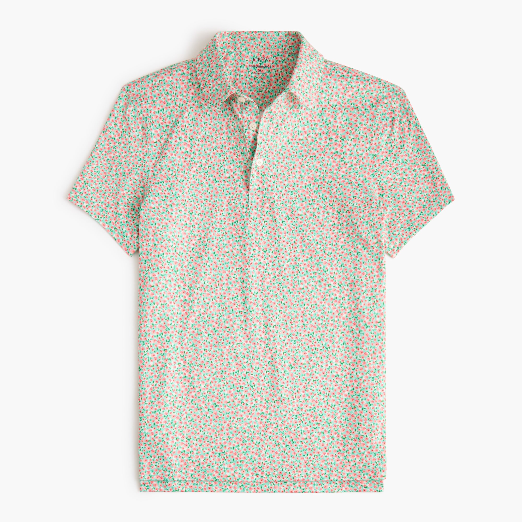 Printed performance polo shirt