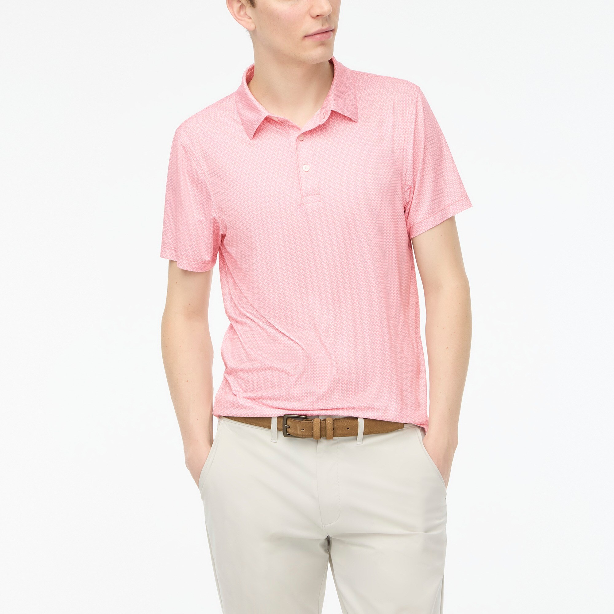 mens Printed performance polo shirt