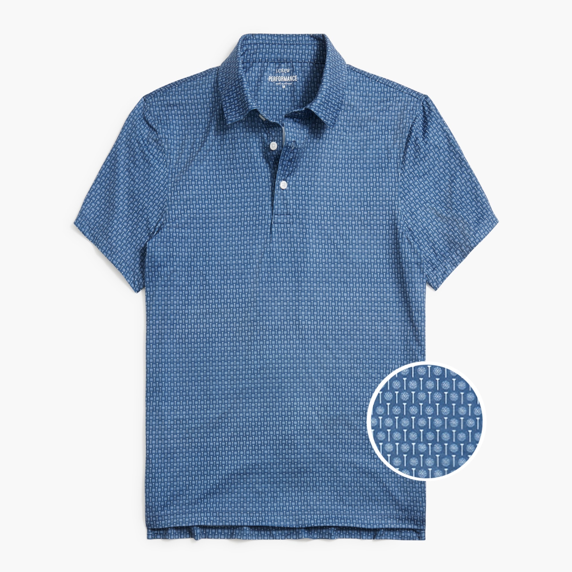 Printed performance polo shirt
