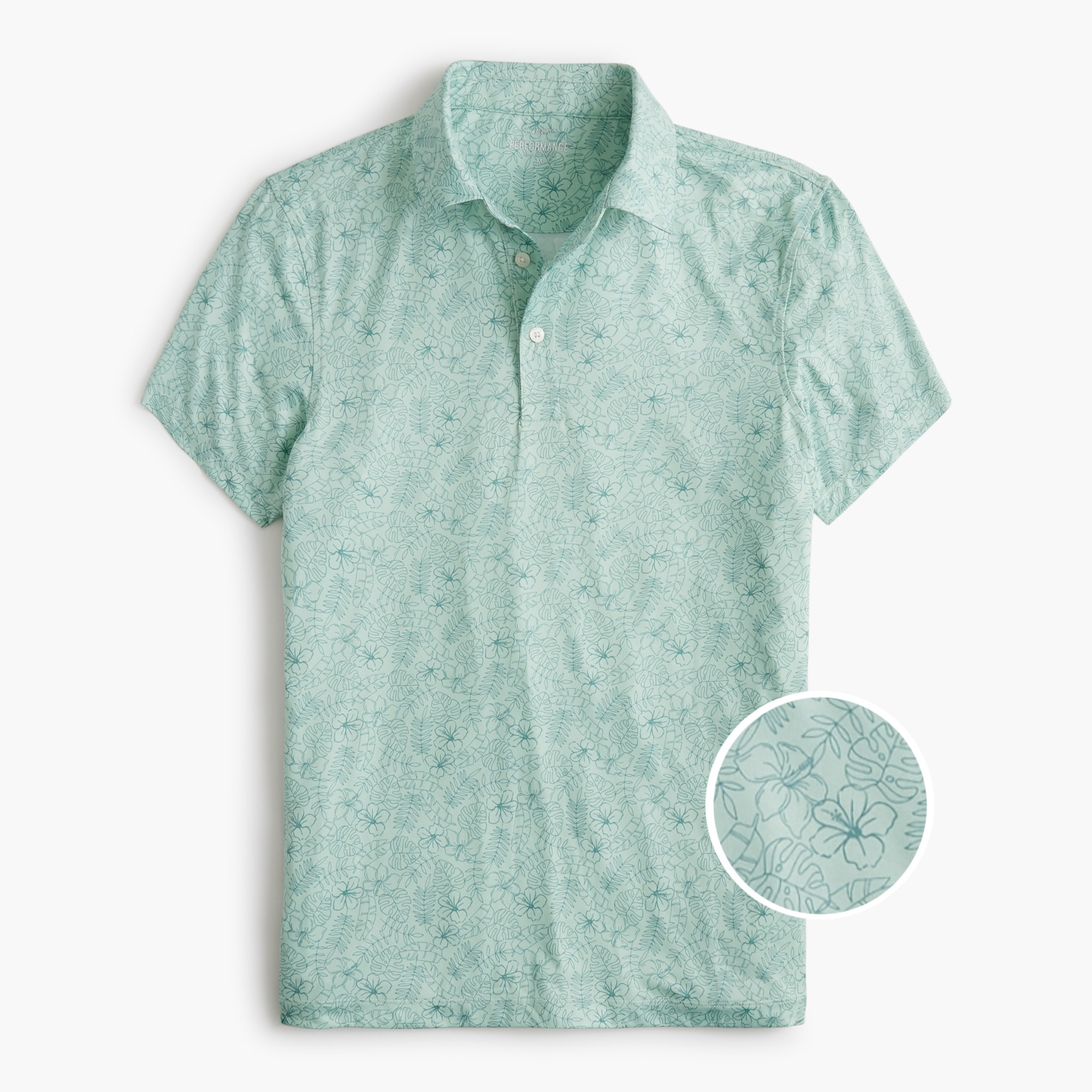  Printed performance polo shirt
