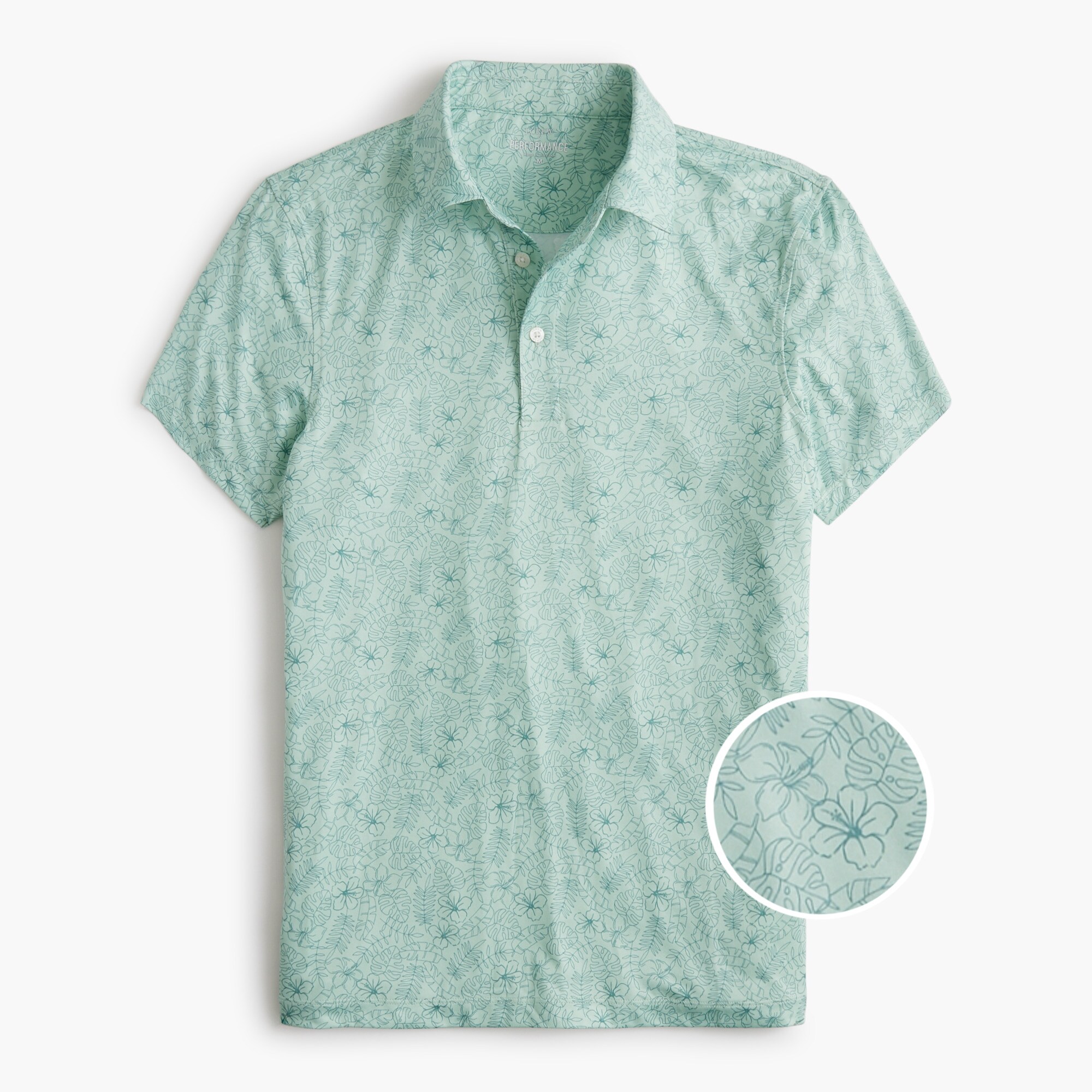 Printed performance polo shirt