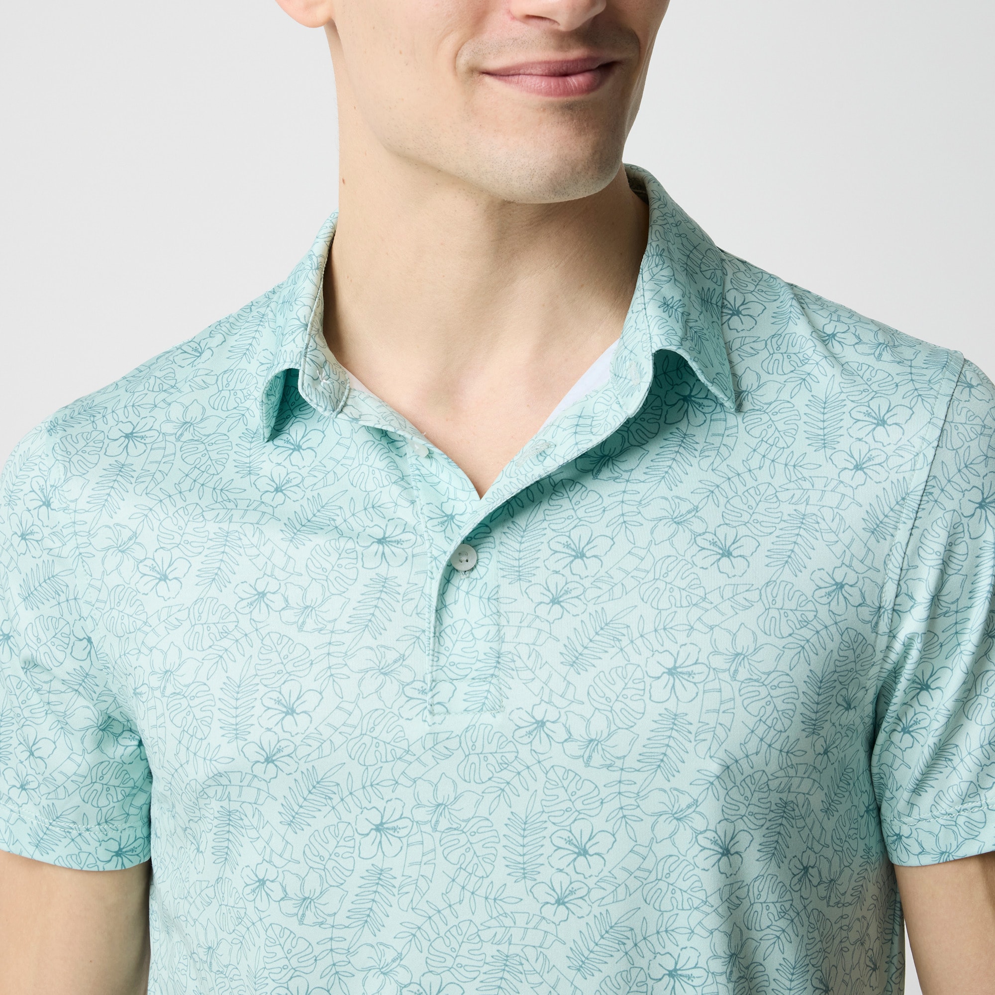 Printed performance polo shirt