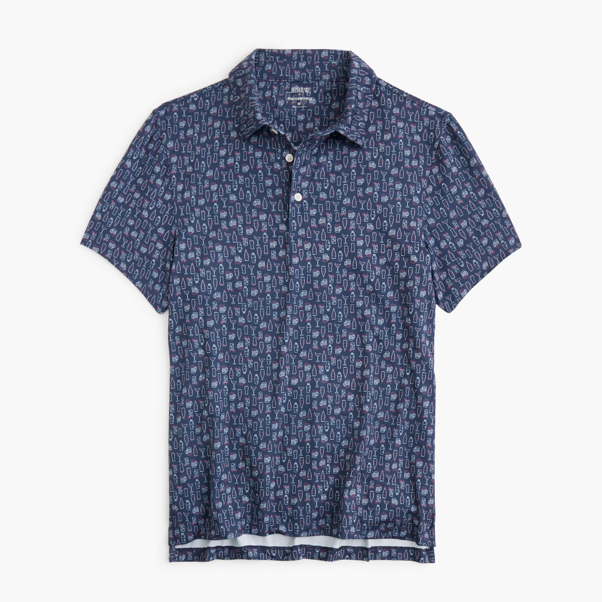 Printed performance polo shirt