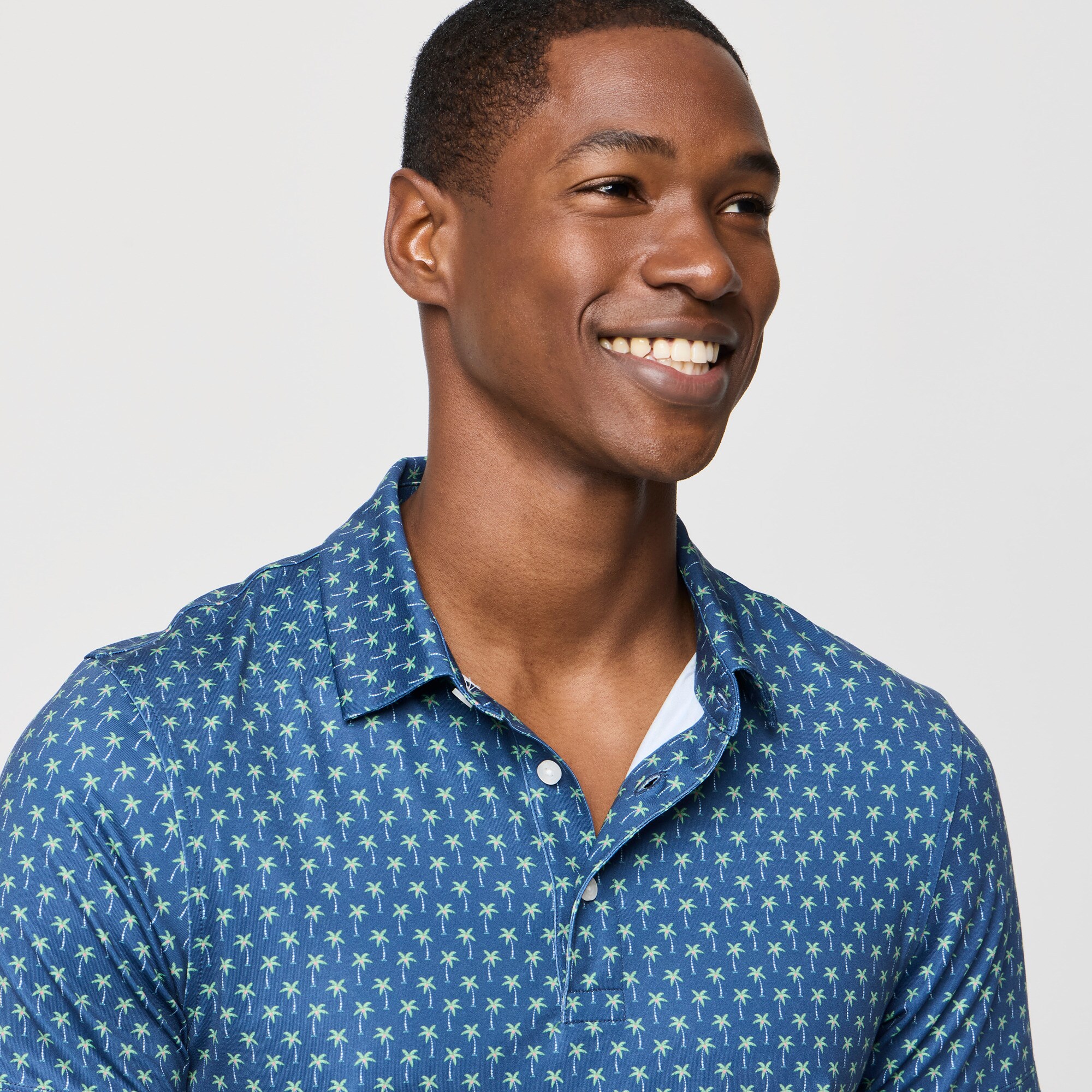 Printed performance polo shirt