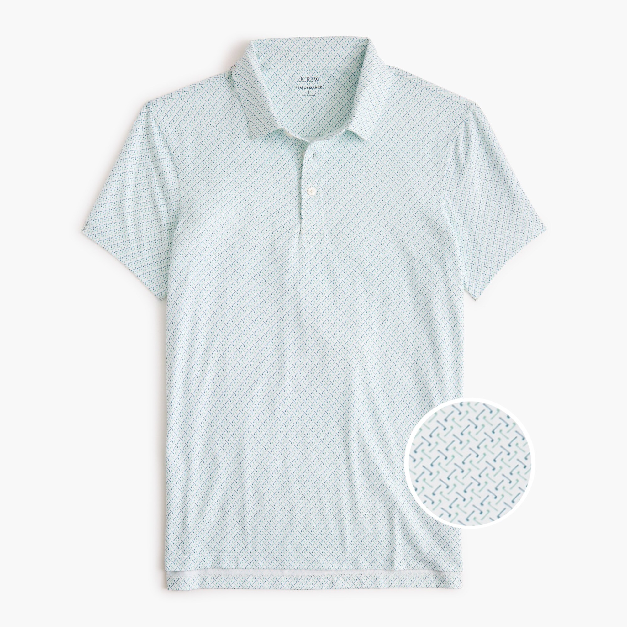 printed performance polo shirt for men