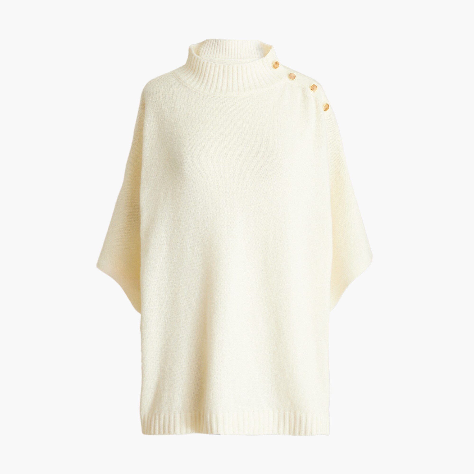 Button-neck poncho