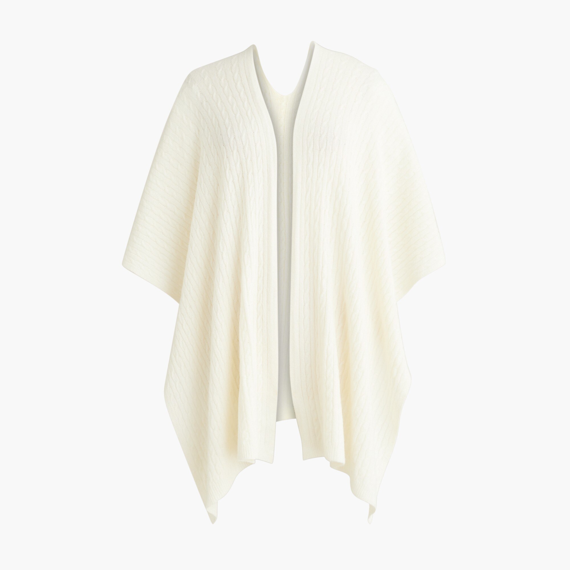 lightweight cable-knit poncho for women