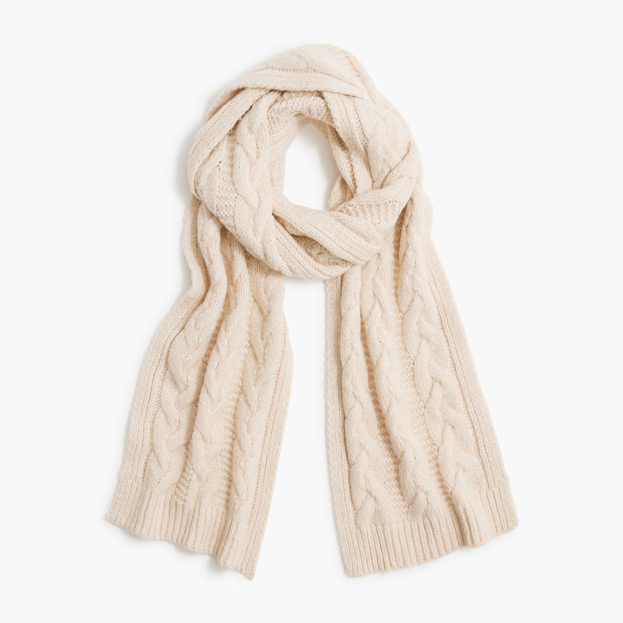 Cable-knit scarf