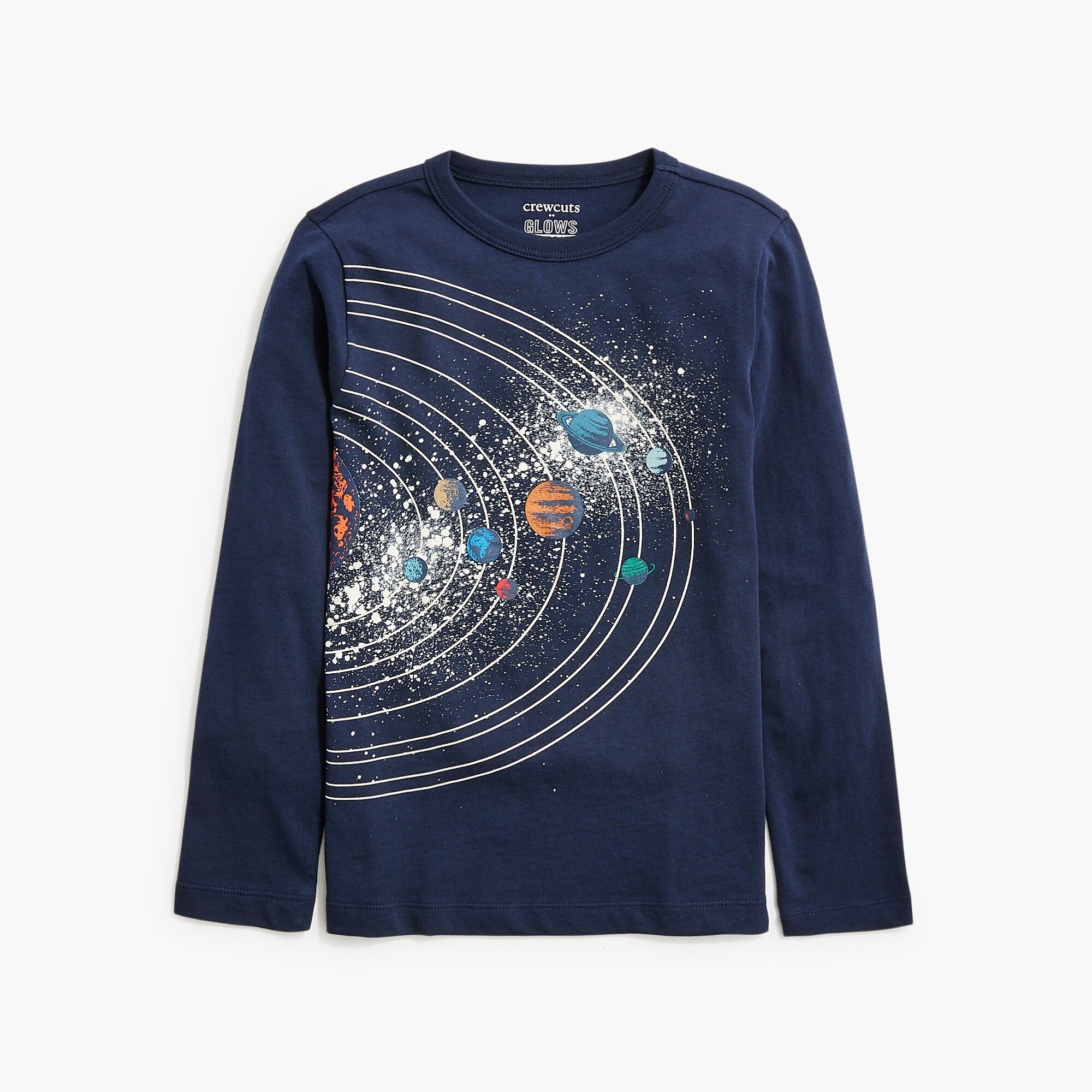 Boys' long-sleeve space graphic tee