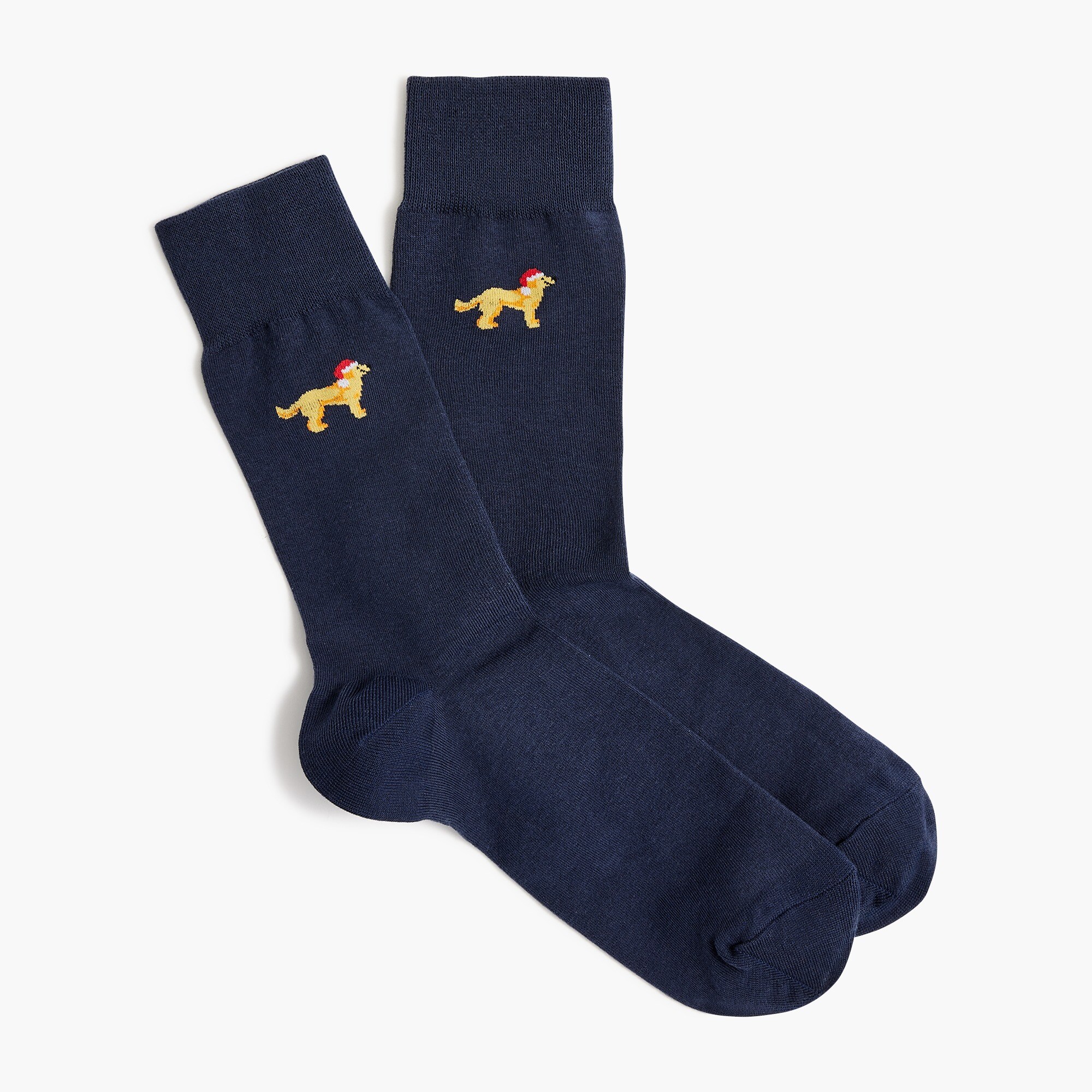 Santa hat dog socks