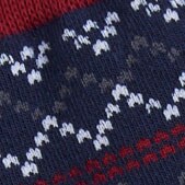 Tipped-stripe socks INDIGO NATURAL NAVAL 