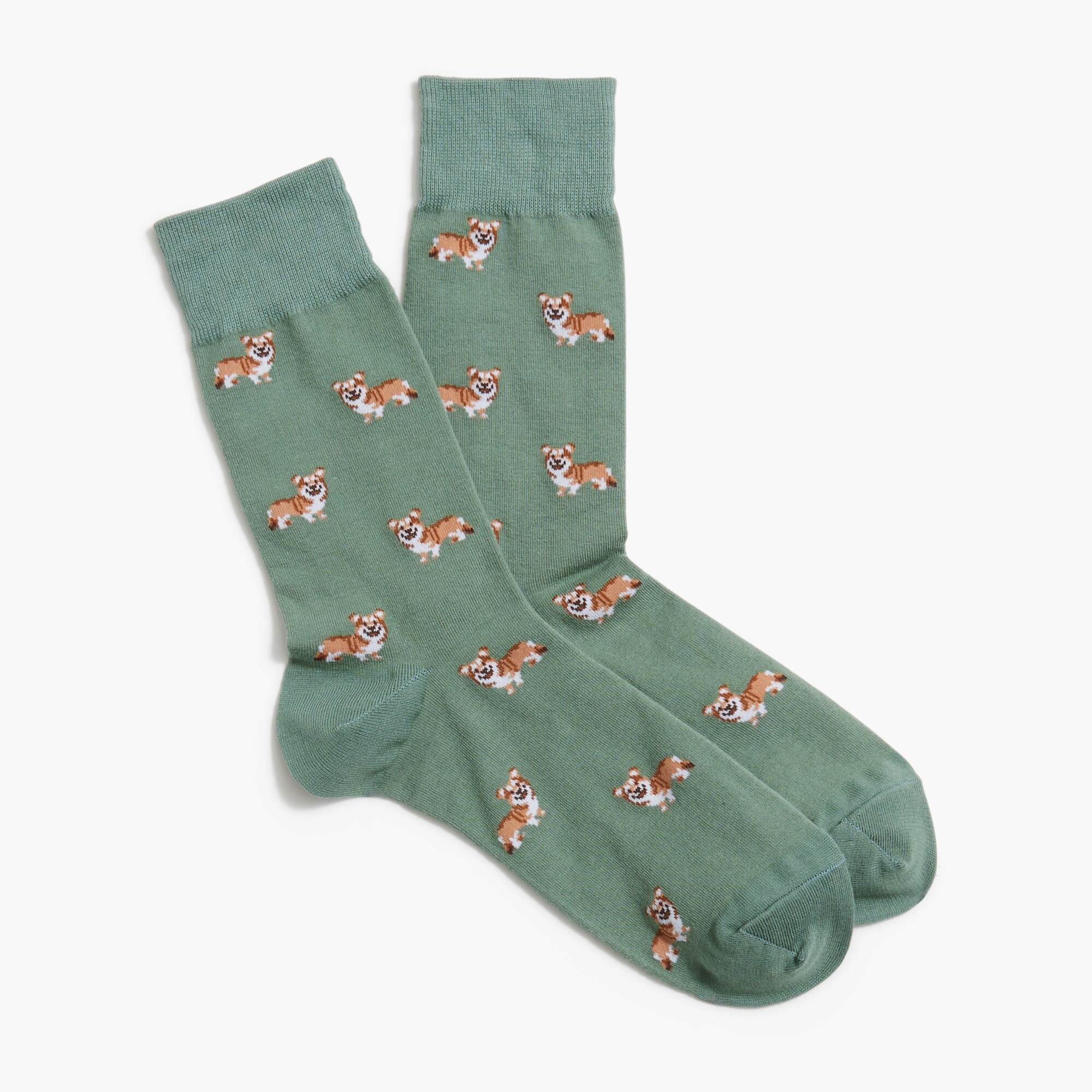 corgi dog socks for men
