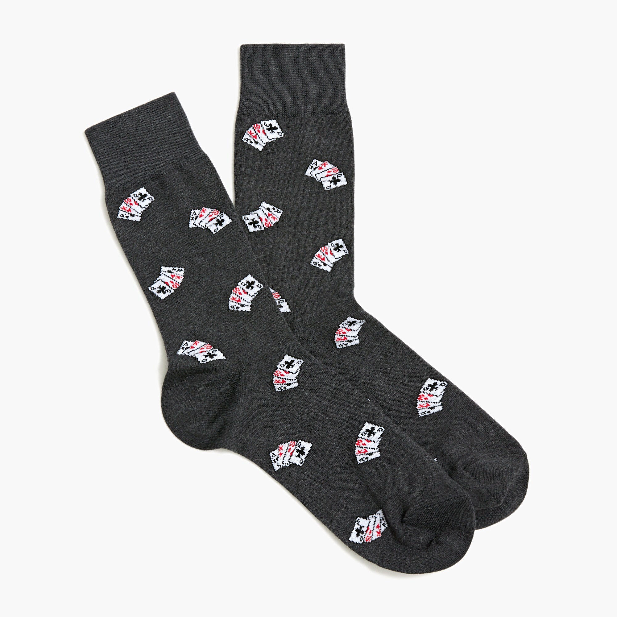 playing card socks for men