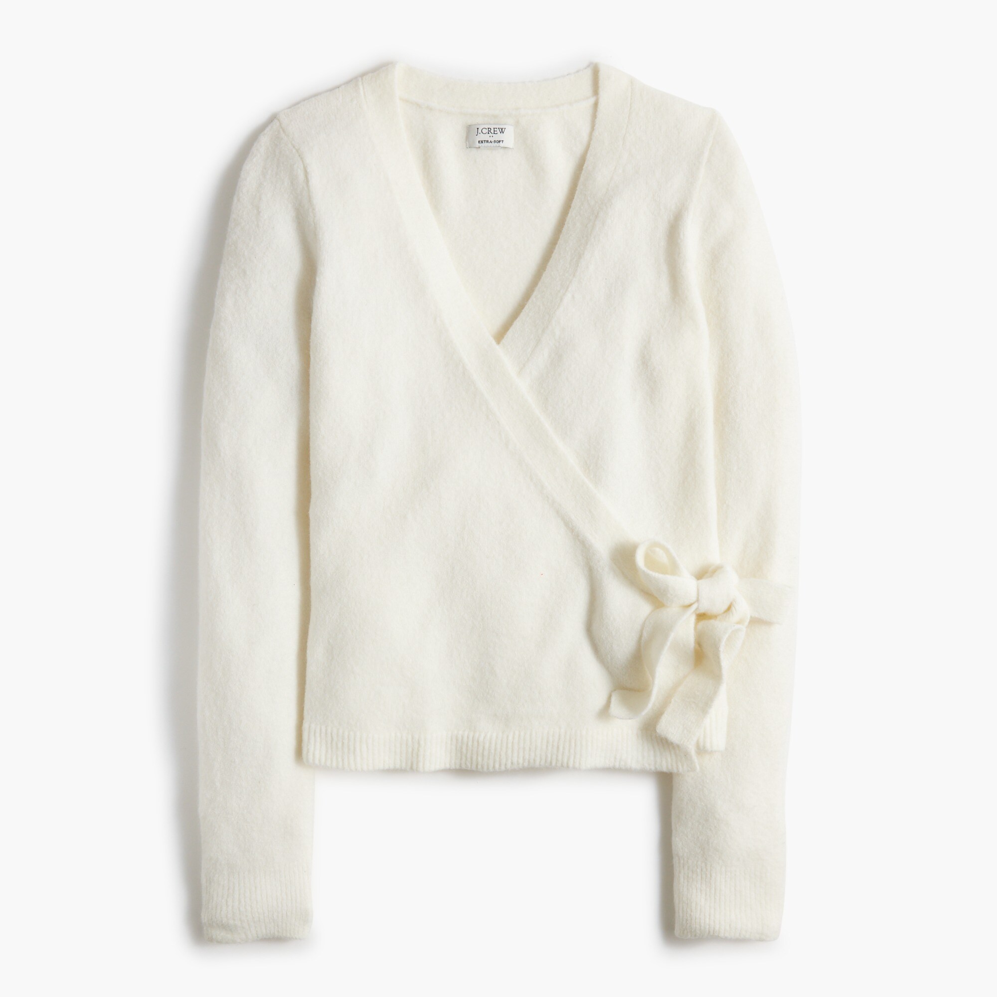 wrap sweater in extra-soft yarn for women