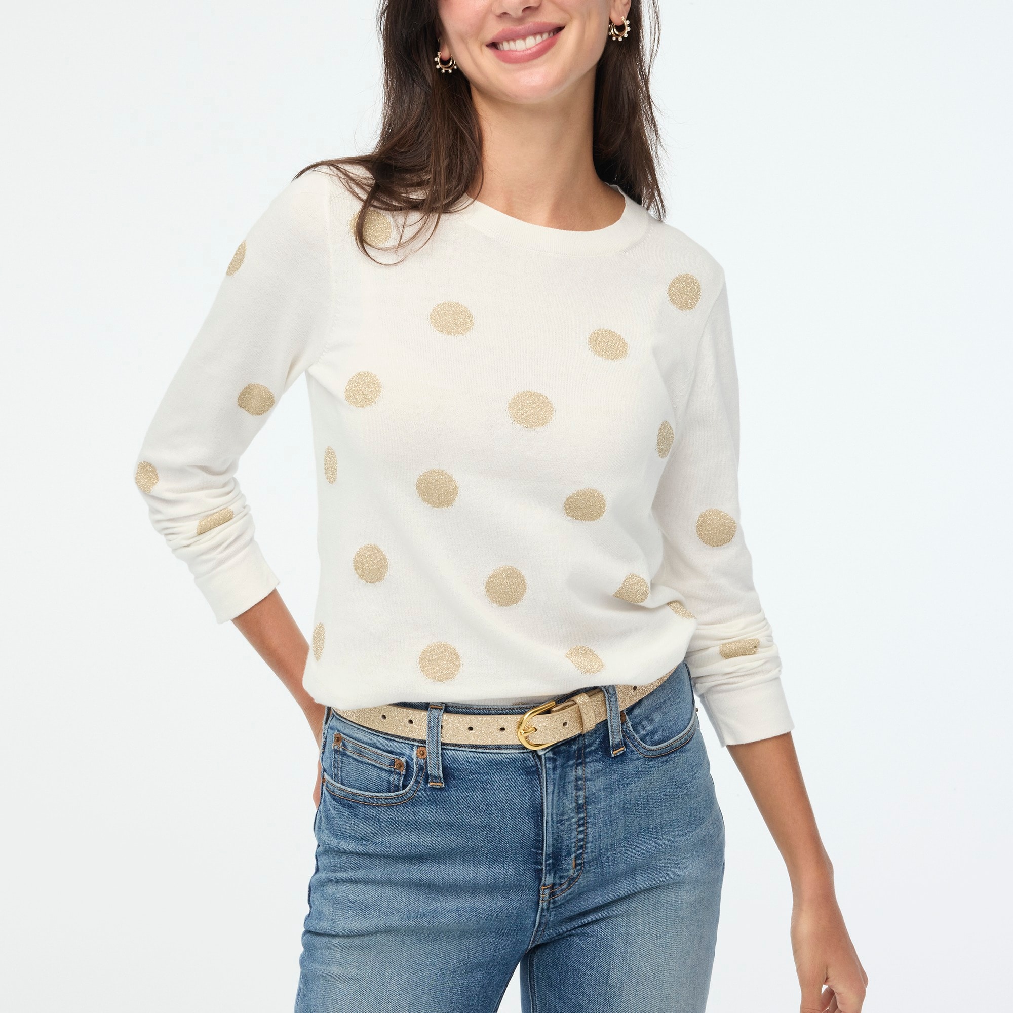 Metallic dot Teddie sweater