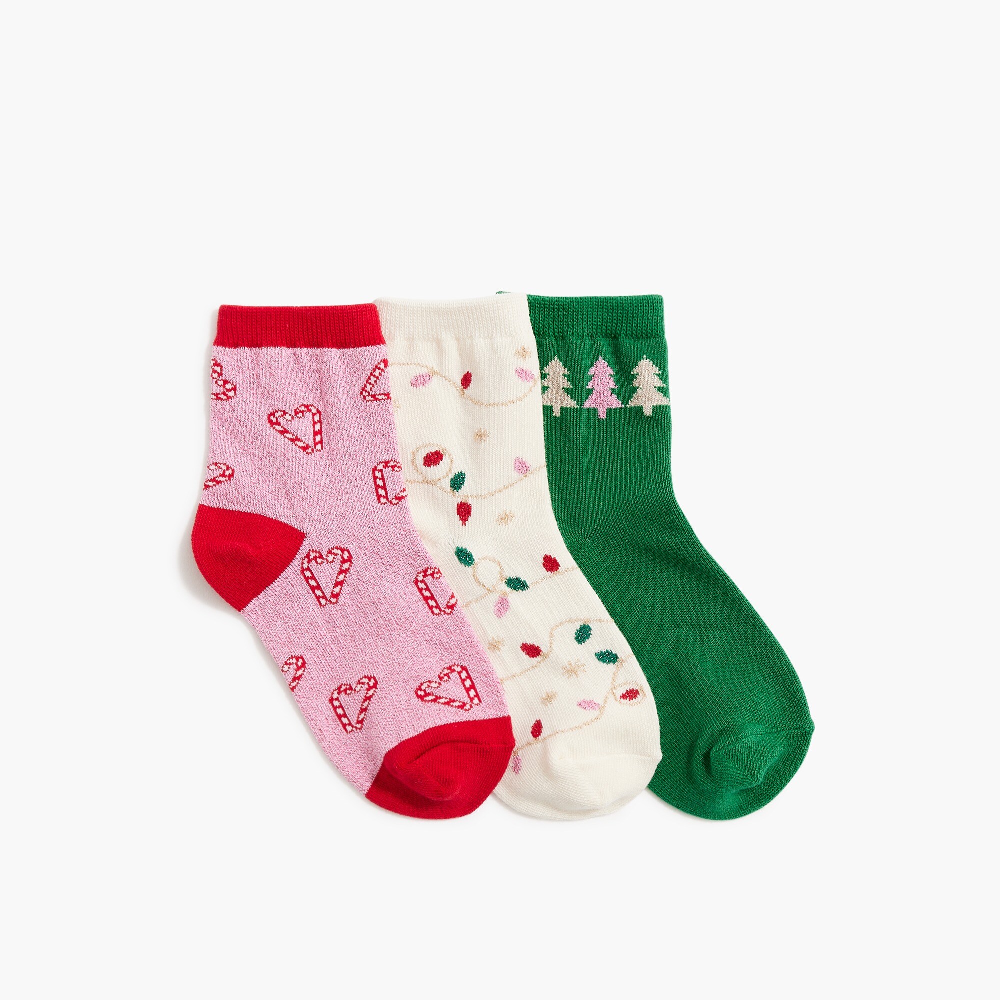 girls' holiday socks three-pack for girls