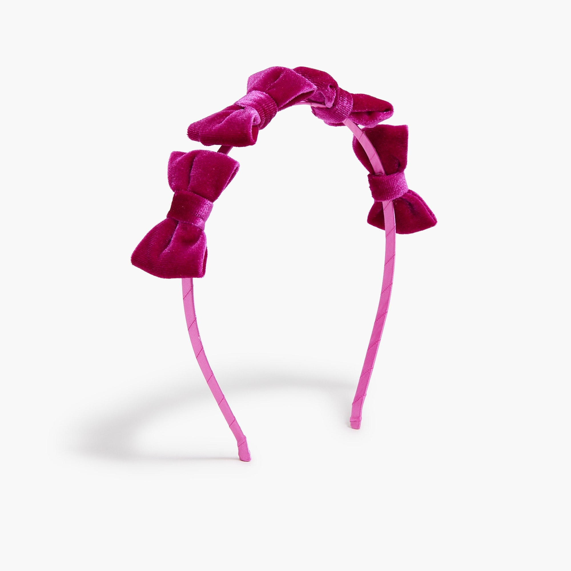 Girls' velvet bow headband