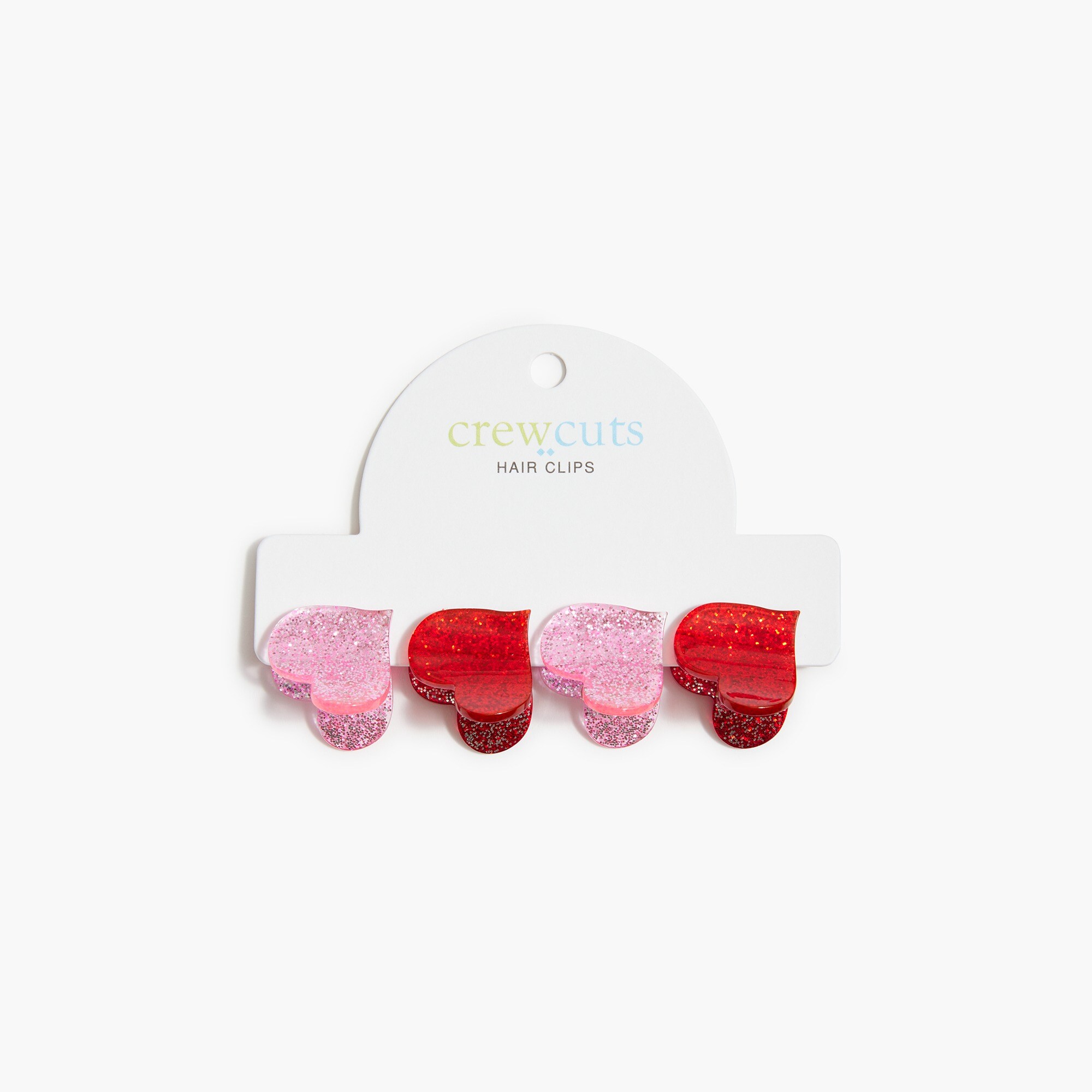 Girls' mini heart clips set-of-four