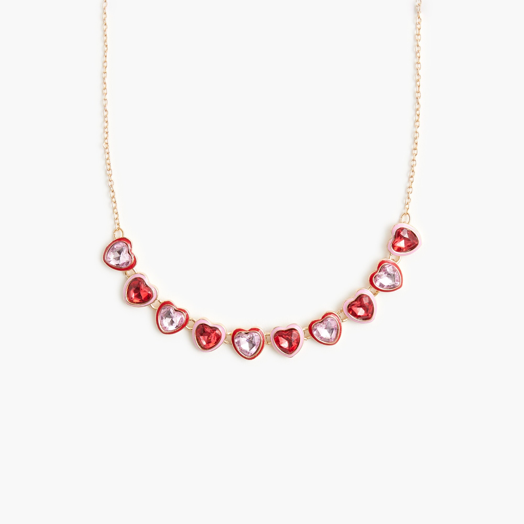  Girls' heart gem necklace