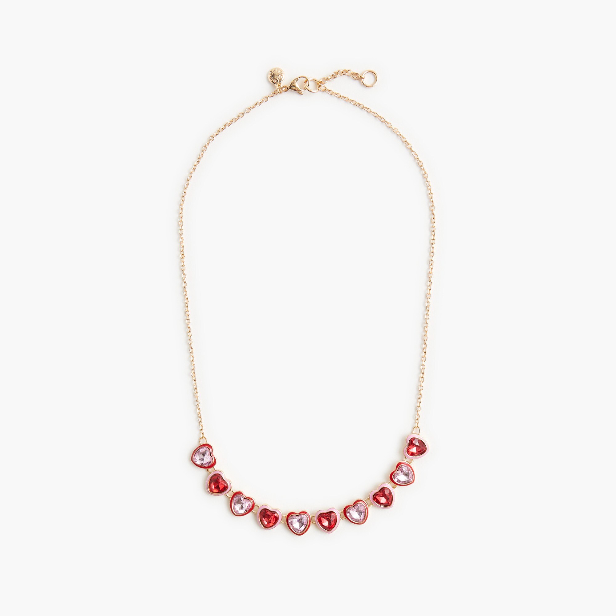 Girls' heart gem necklace