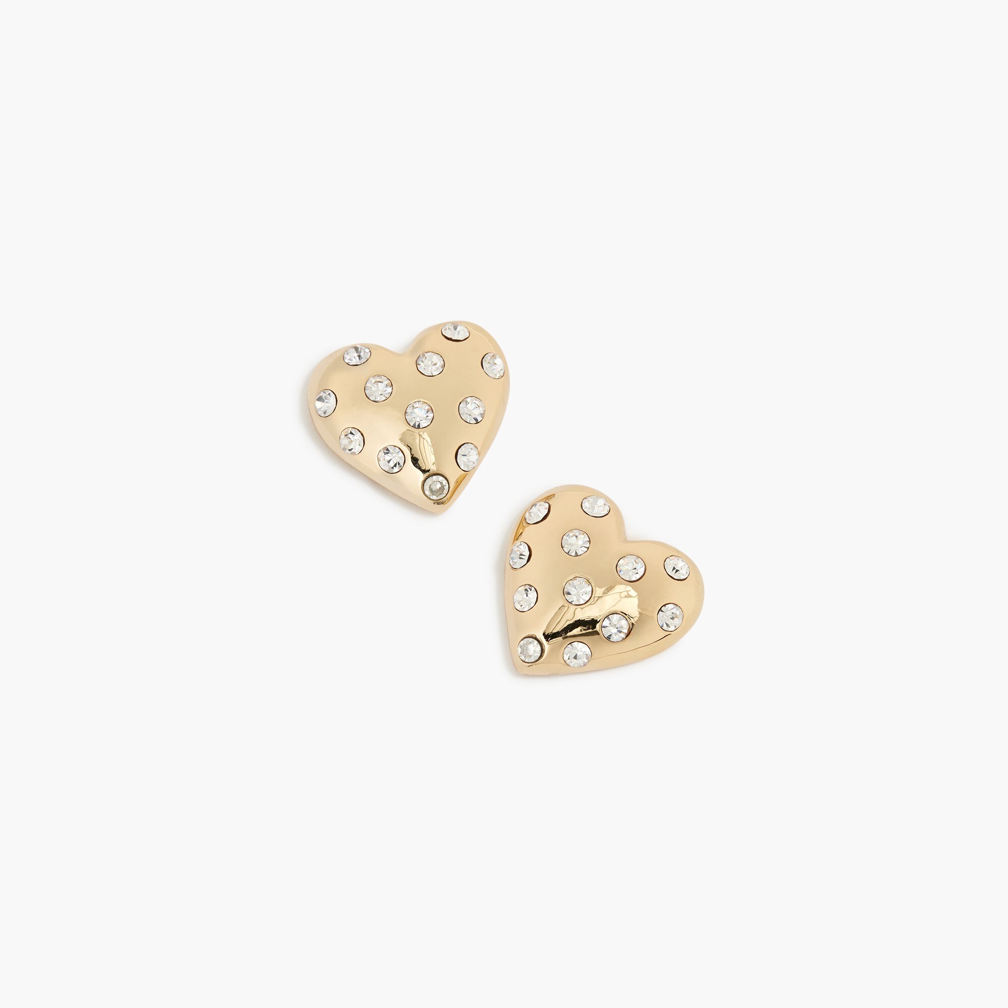 pav&eacute; puffy heart bauble earrings for women