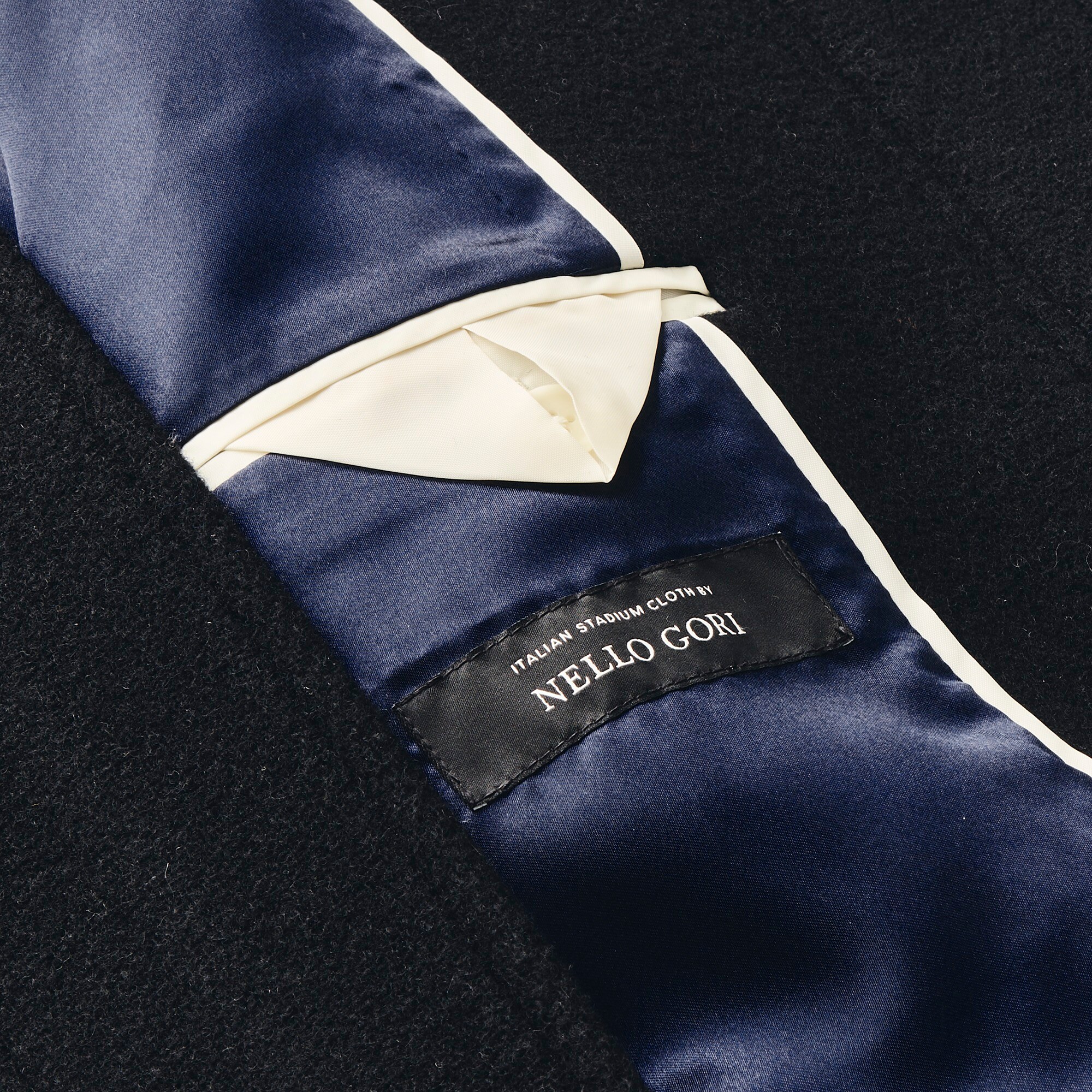 Long Toscana coat in Italian stadium-cloth wool blend
