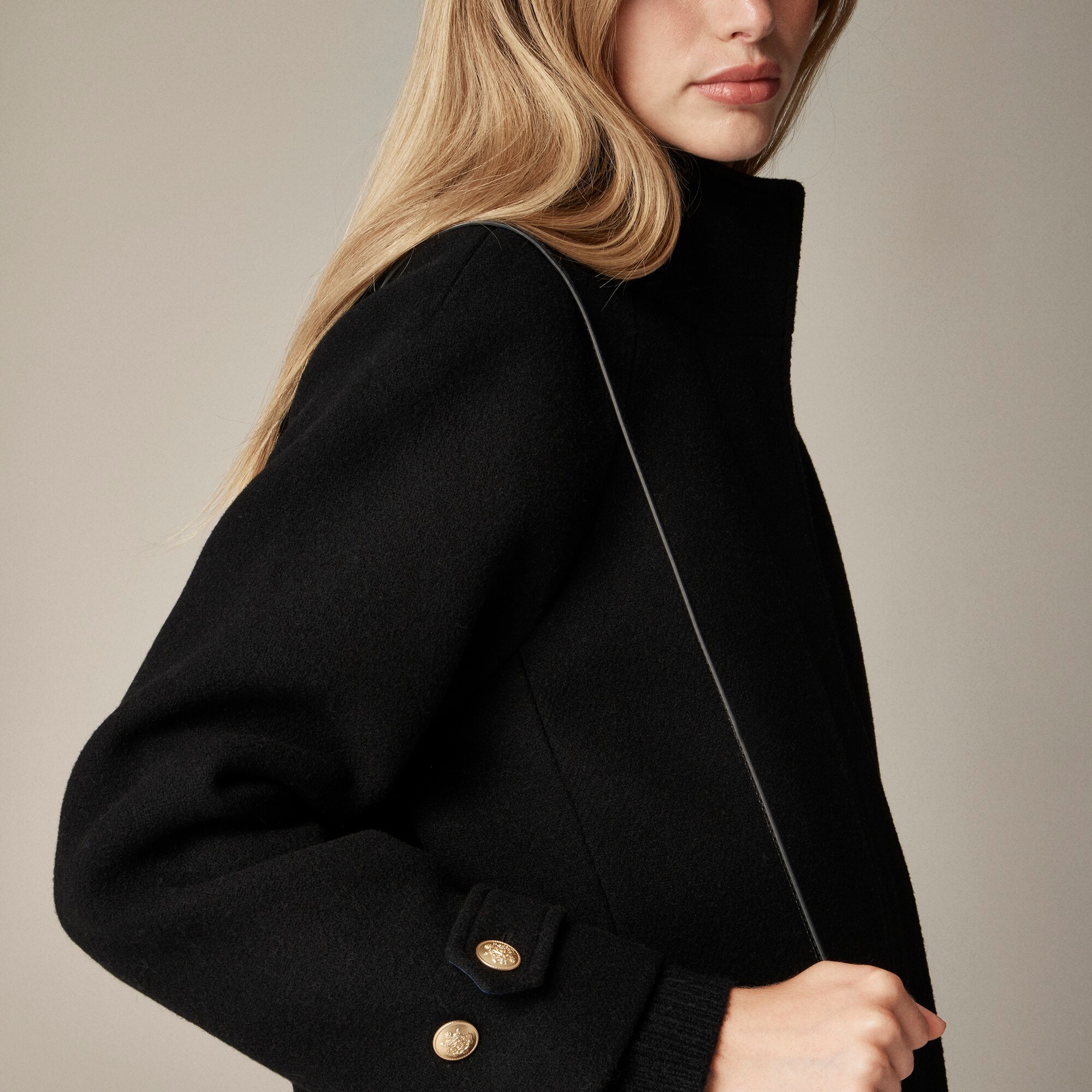 Toscana coat in Italian stadium-cloth wool blend