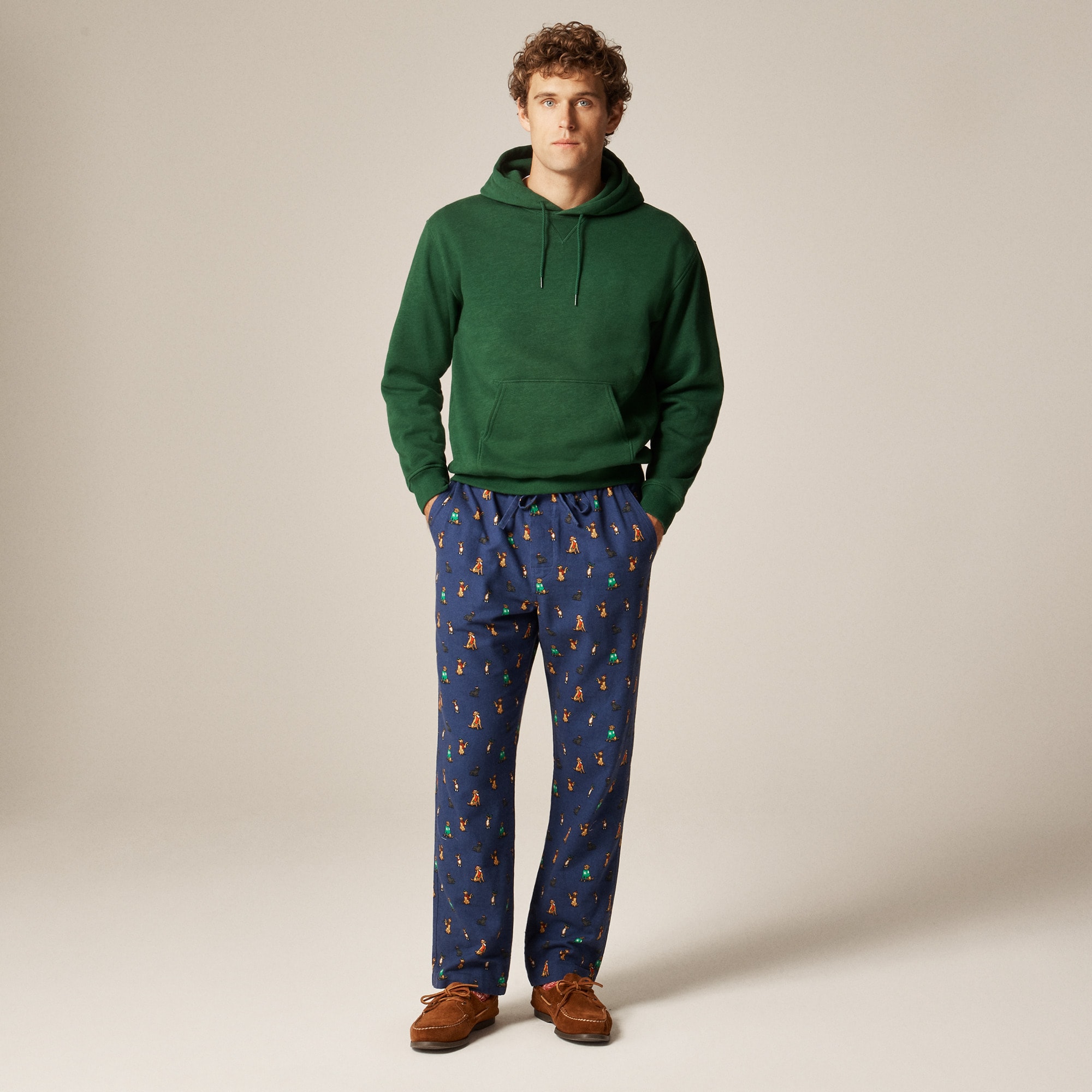 Flannel pajama pant in print - thumbnail 2