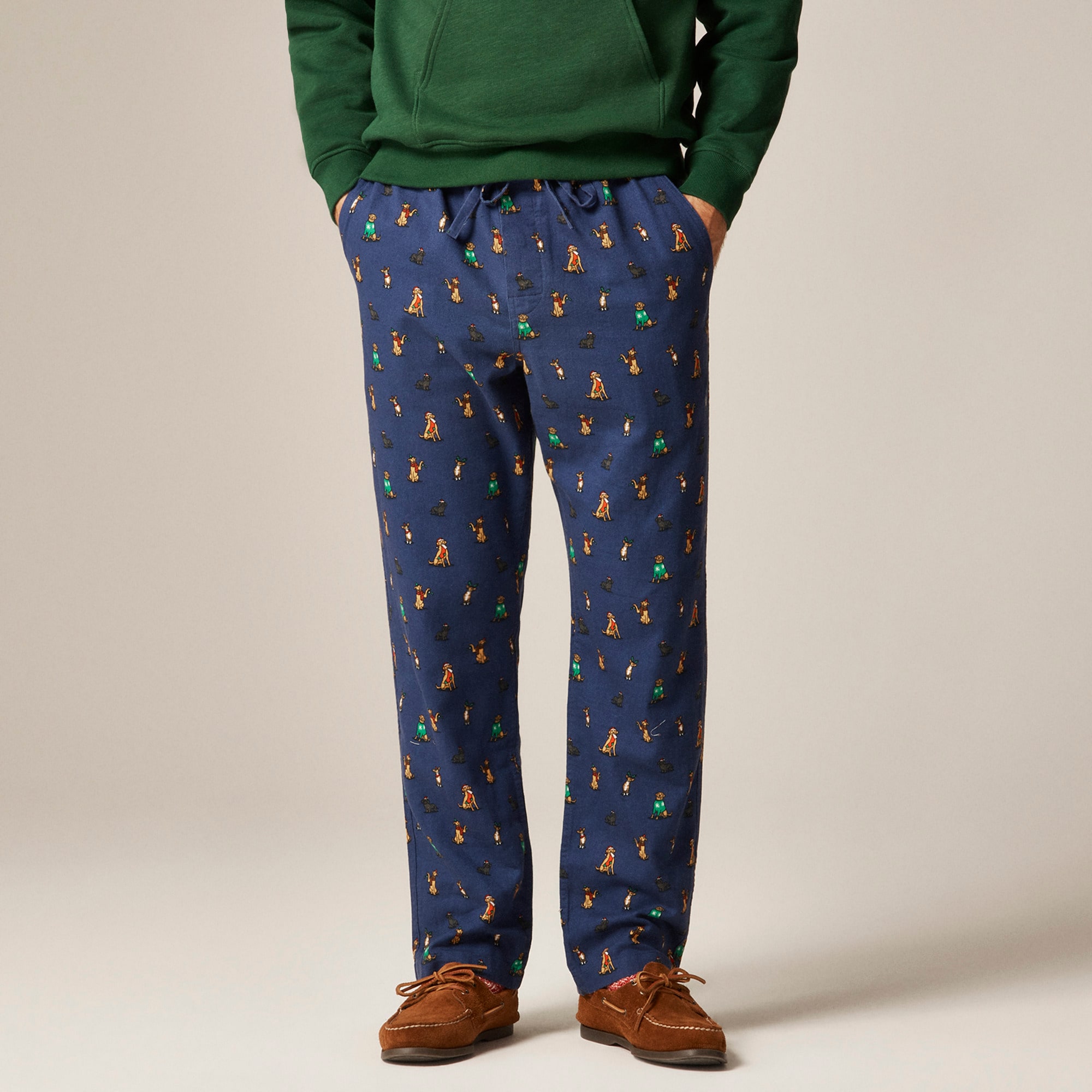 Flannel pajama pant in print