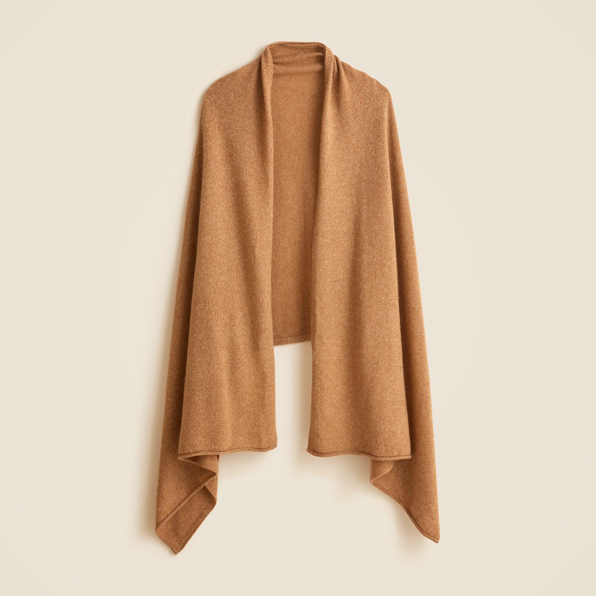 Oversized cashmere wrap with Lurex® metallic threads