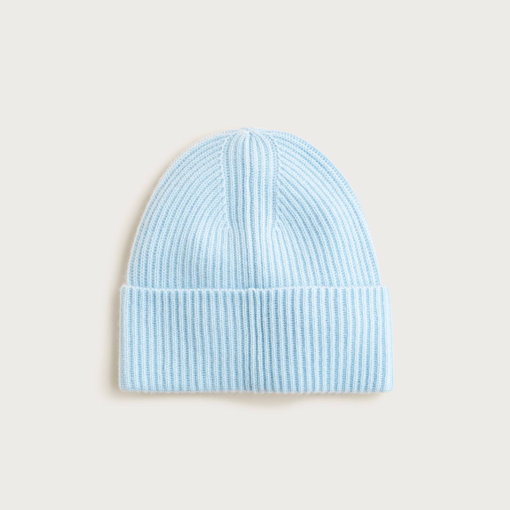 Ribbed cashmere beanie