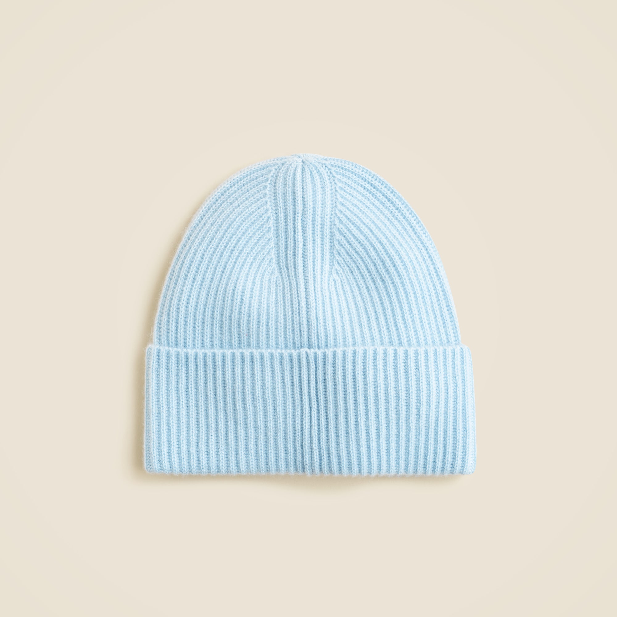  Ribbed cashmere beanie