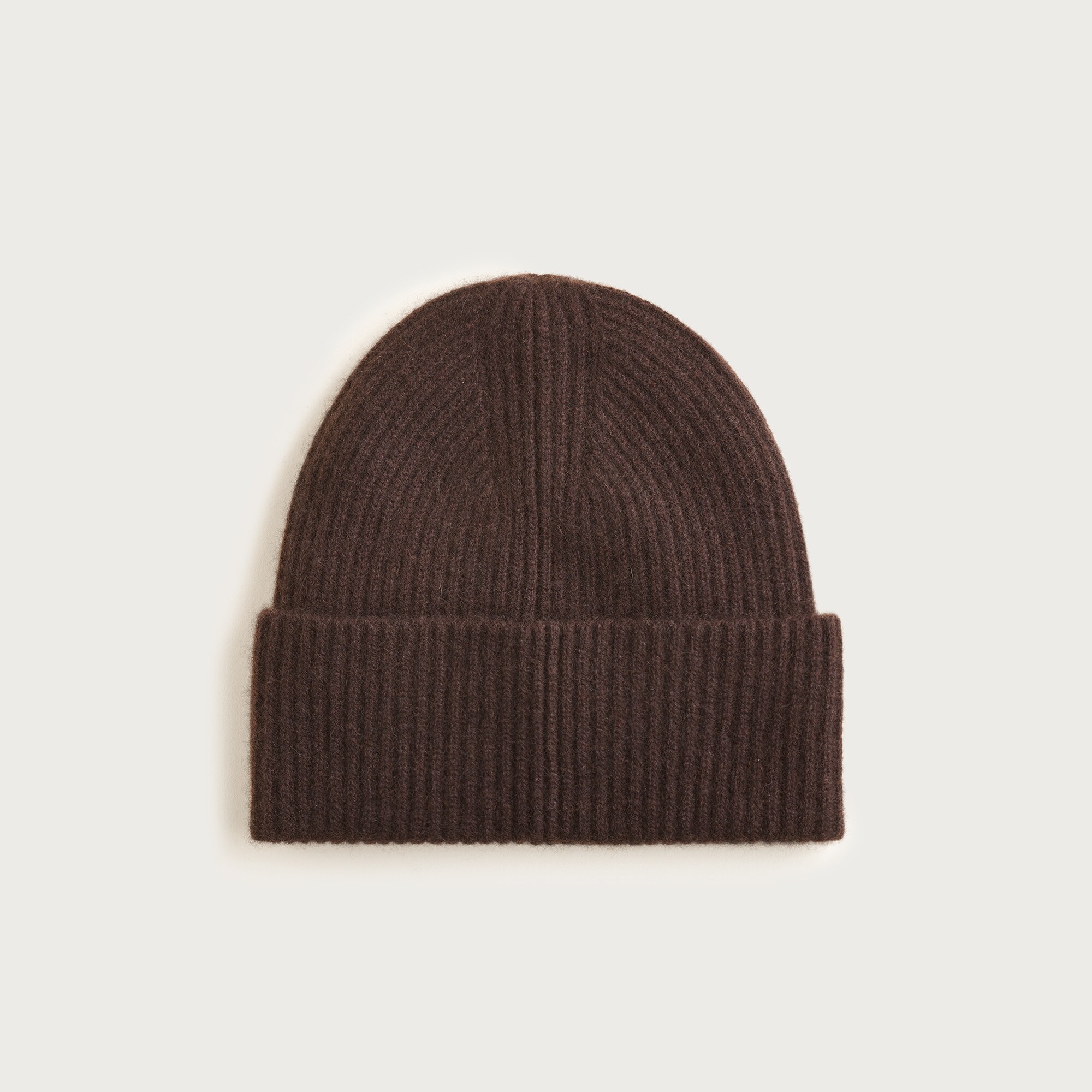 Ribbed cashmere beanie