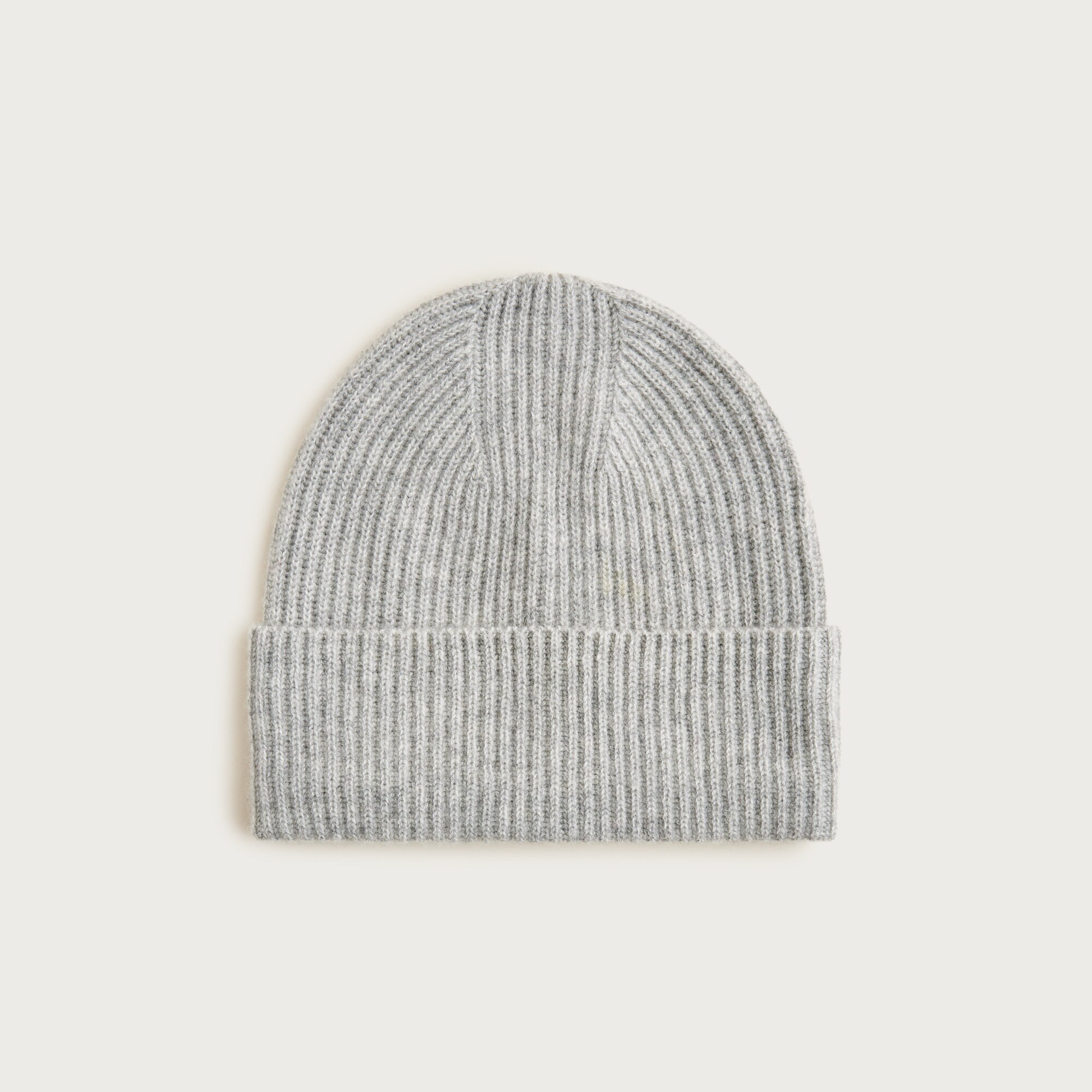 Ribbed cashmere beanie
