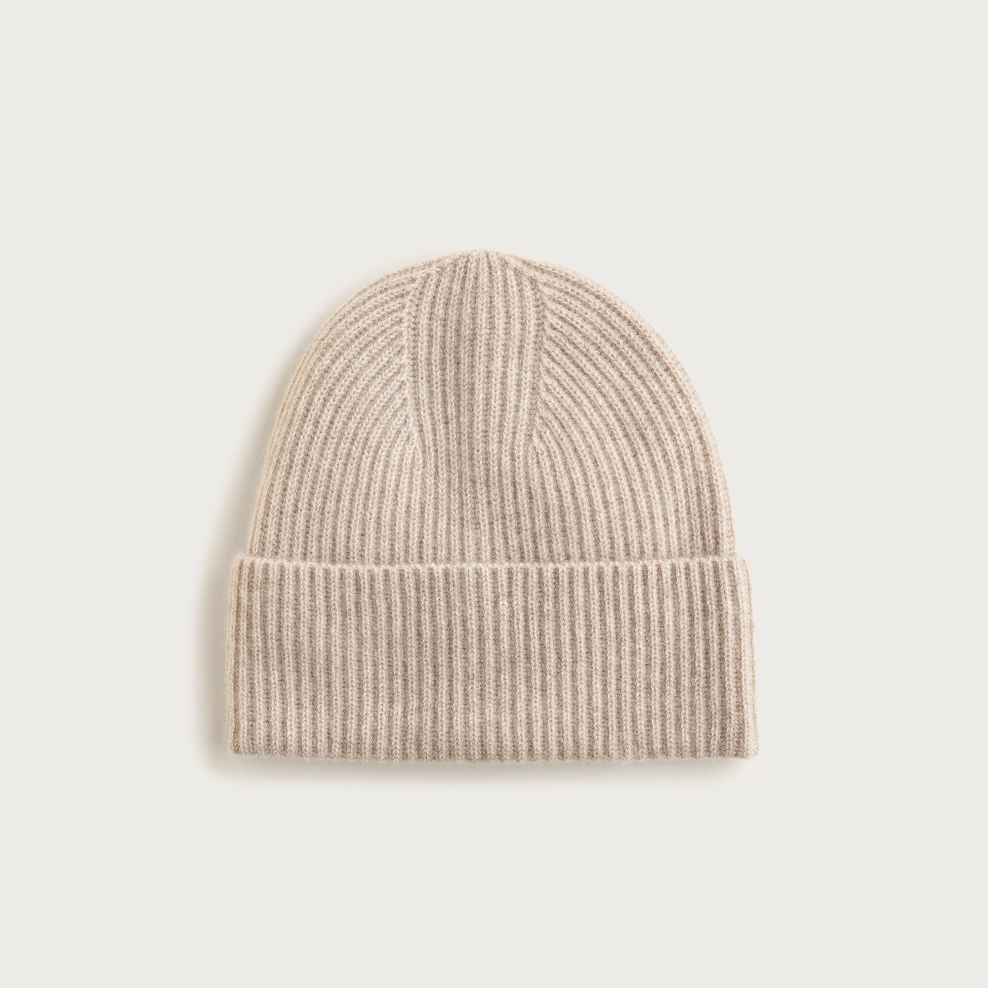  Ribbed cashmere beanie