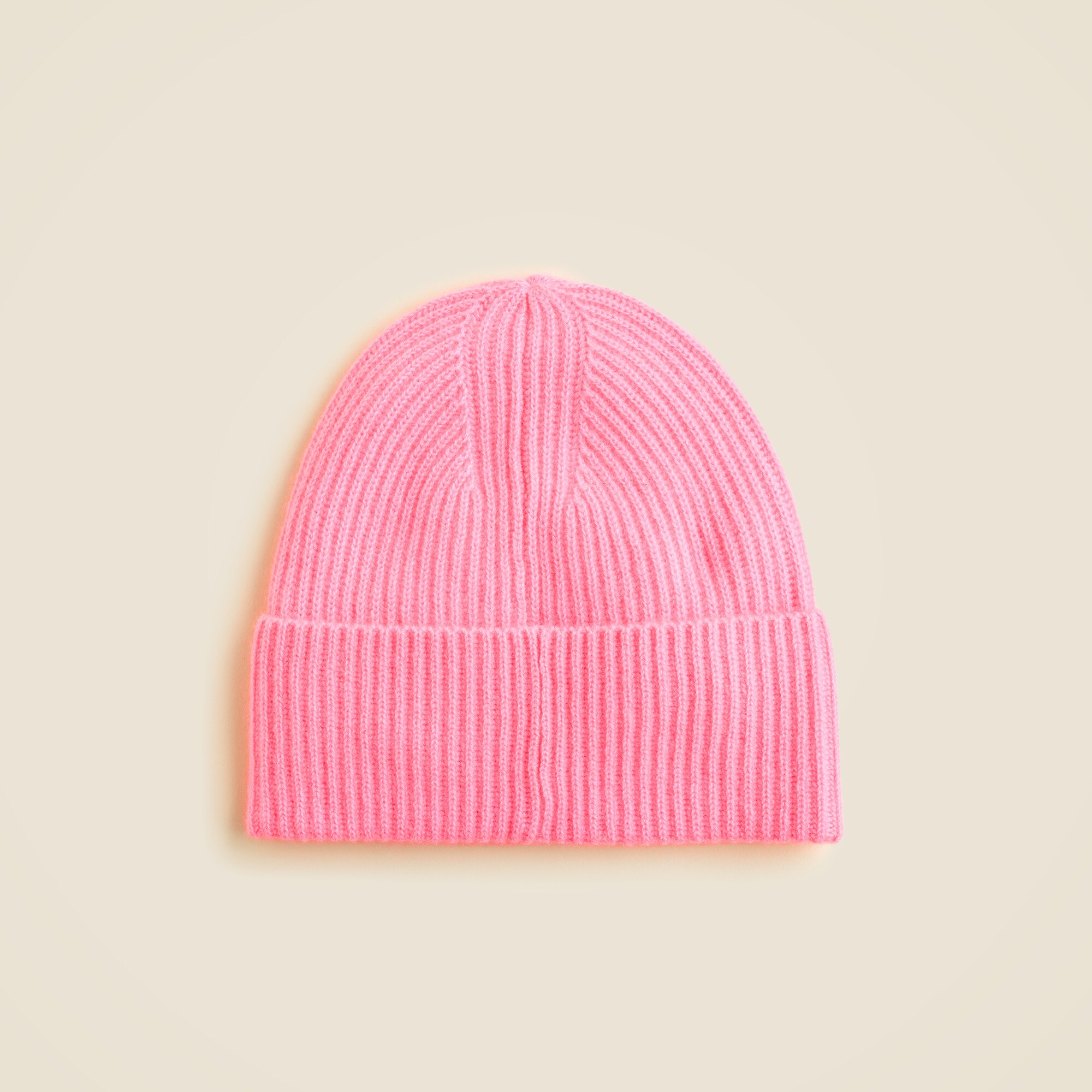 Ribbed cashmere beanie