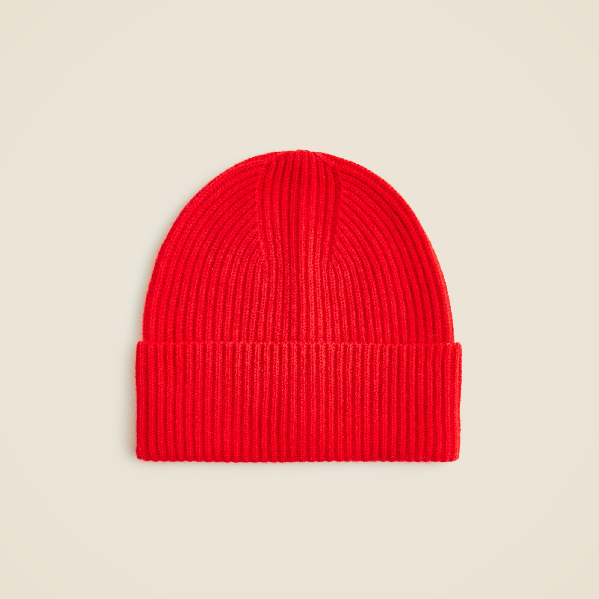 womens Ribbed cashmere beanie