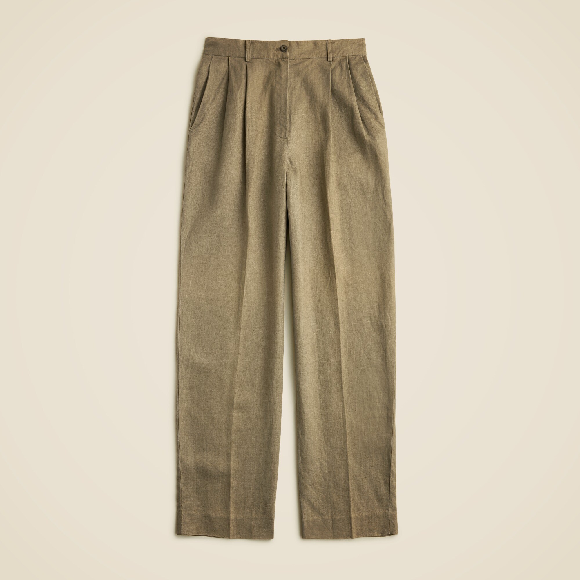 Vintage J.Crew '90s Pleated Linen Trouser For Women | J.Crew